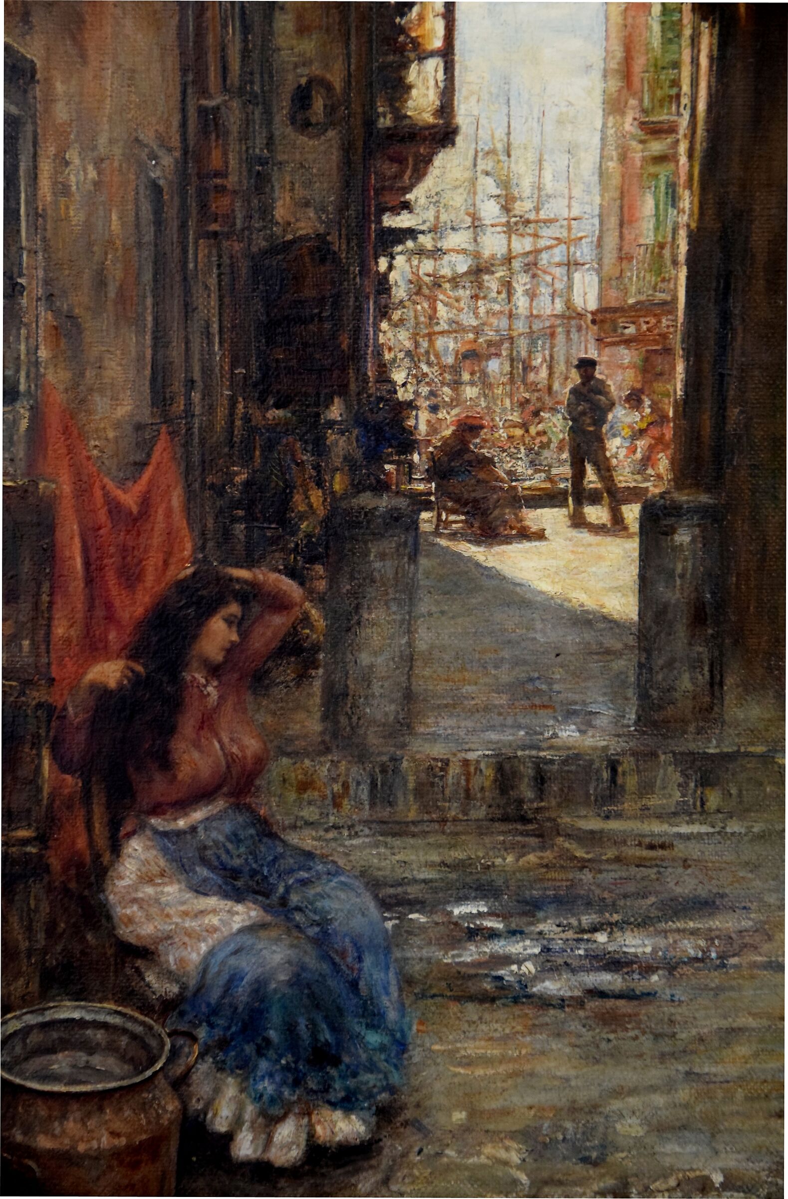 Vincenzo Migliaro "Un vicolo della zona del Porto"