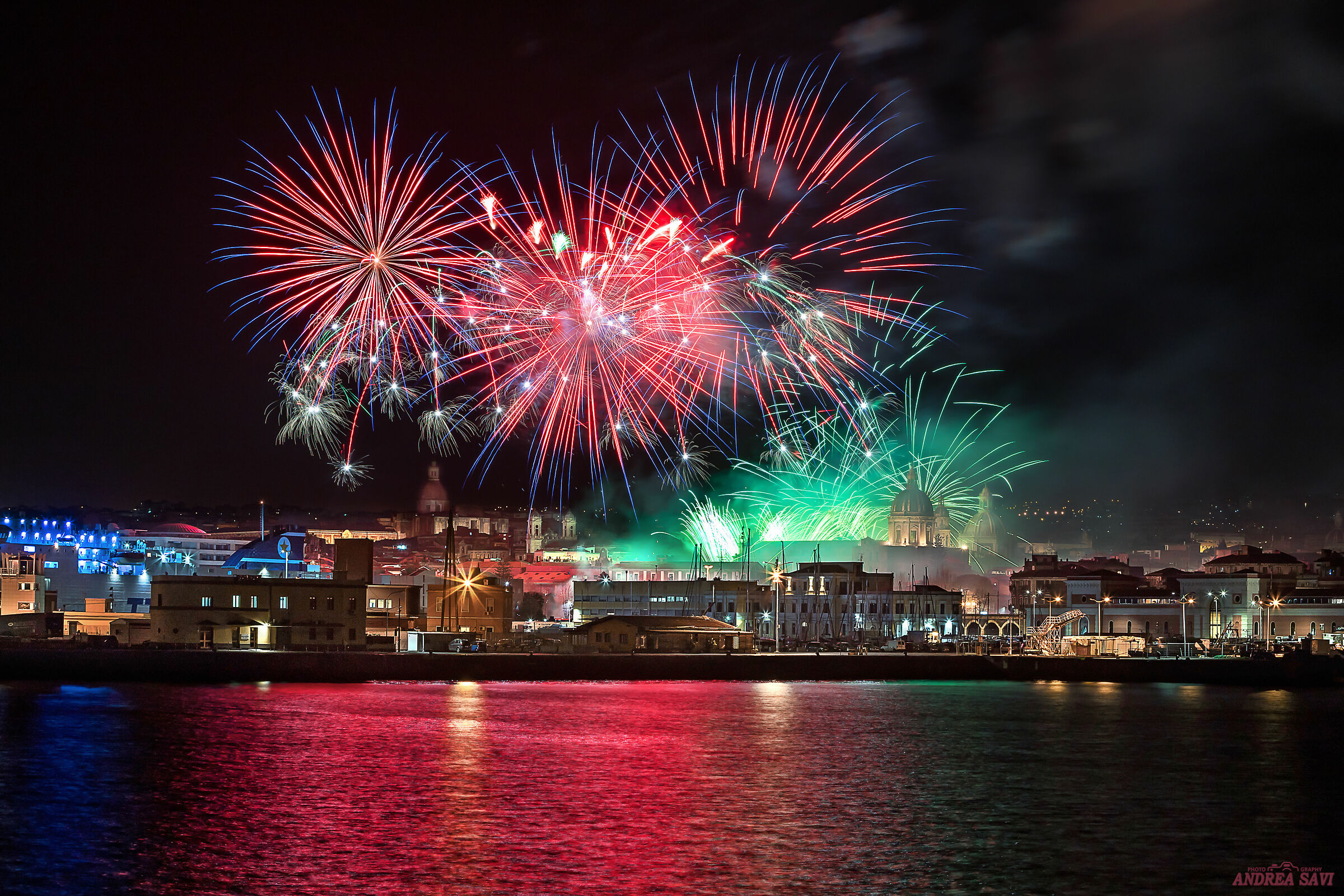 S.Agata - fireworks from the port 1