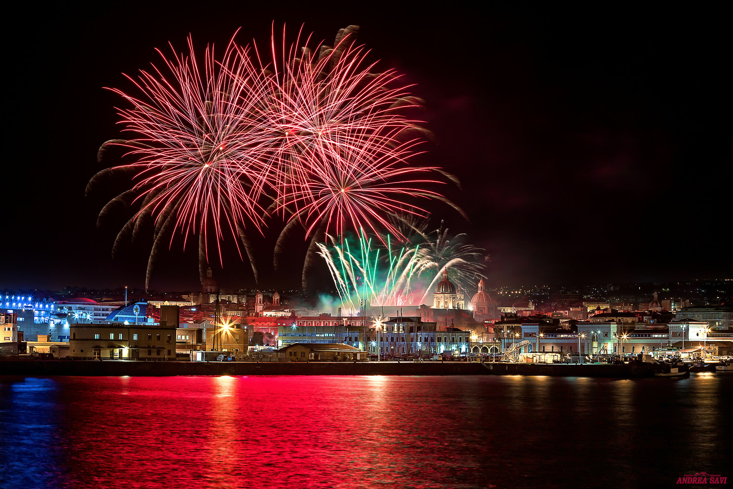 S.Agata - fireworks from the port 2
