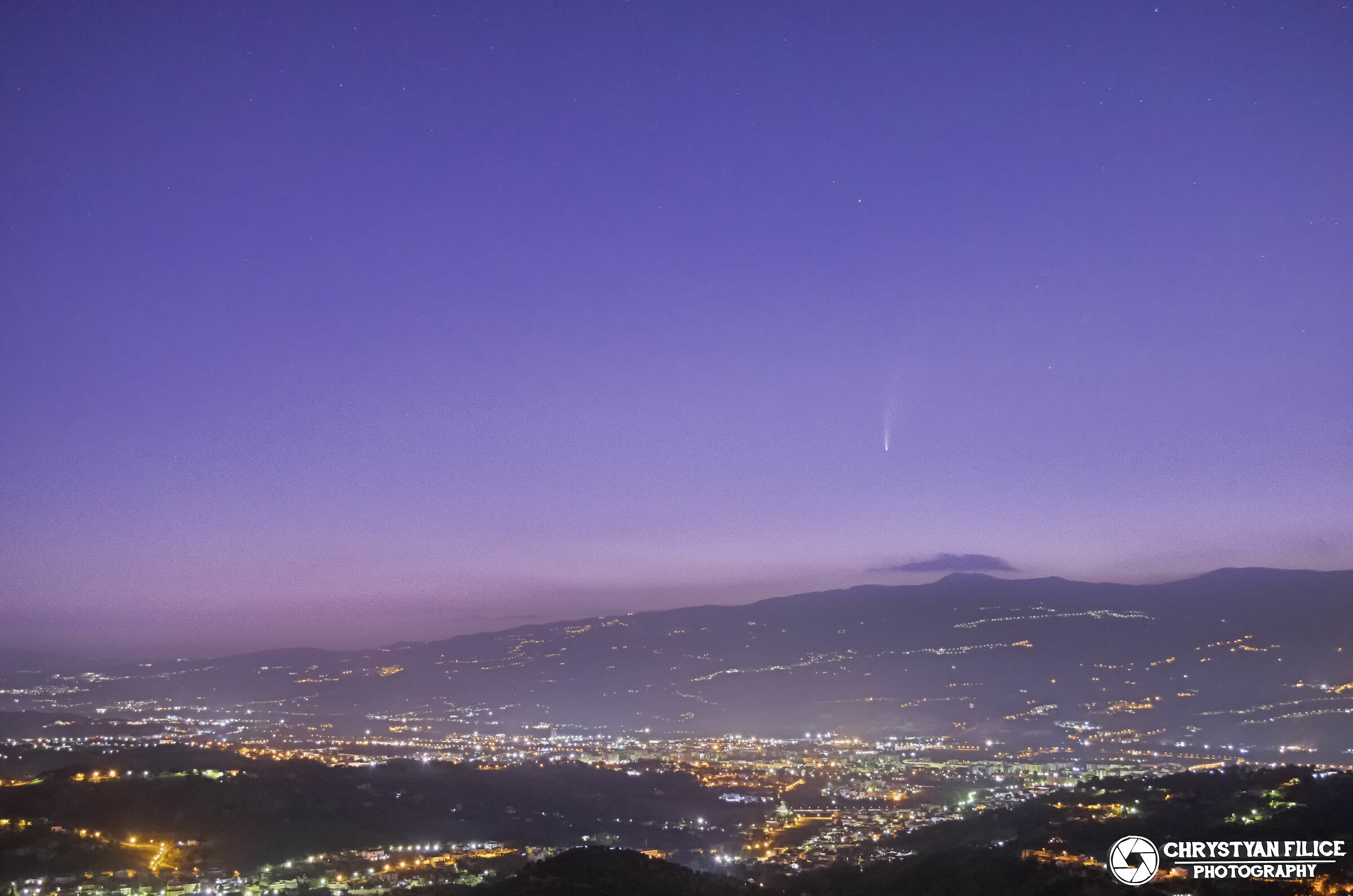 Cometa Neowise all'alba, Cosenza