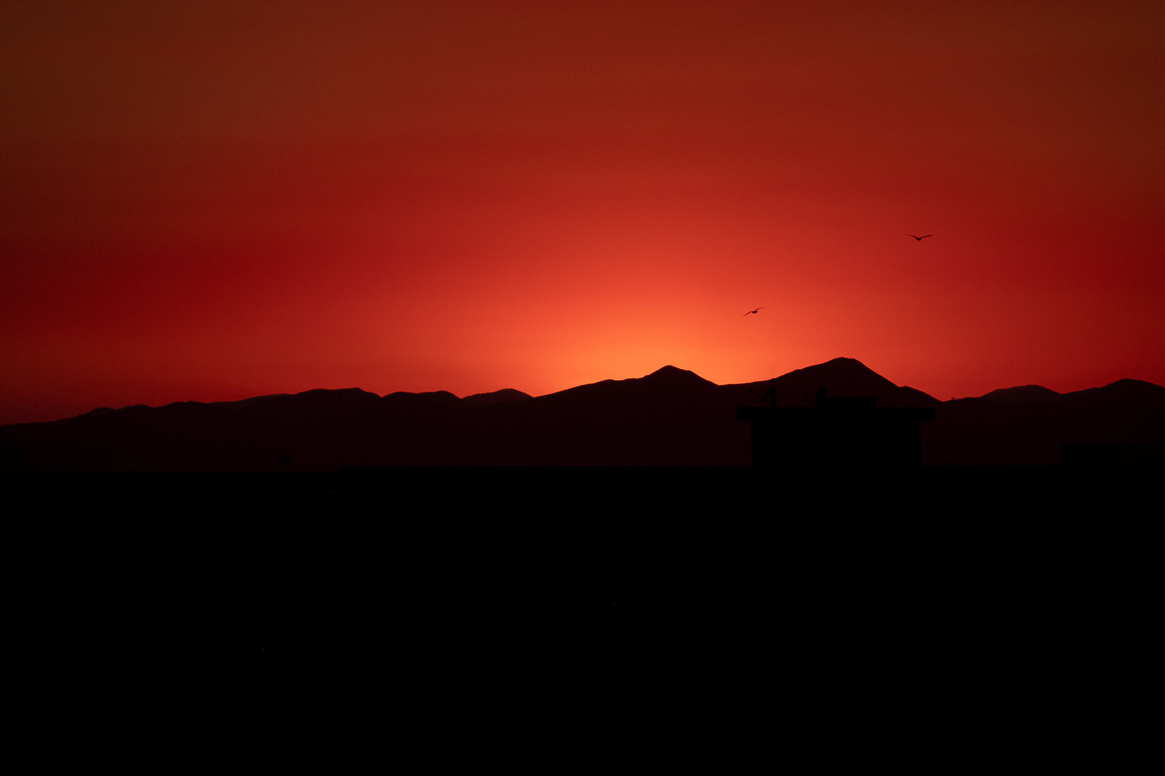 Tramonto dietro gli Aurunci