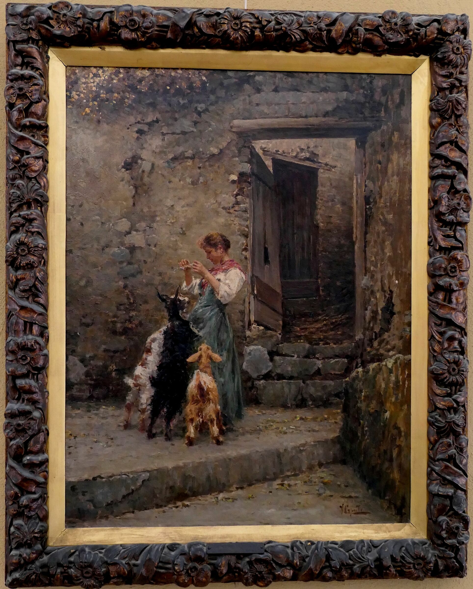 Vincenzo Caprile "Contadine e caprette"