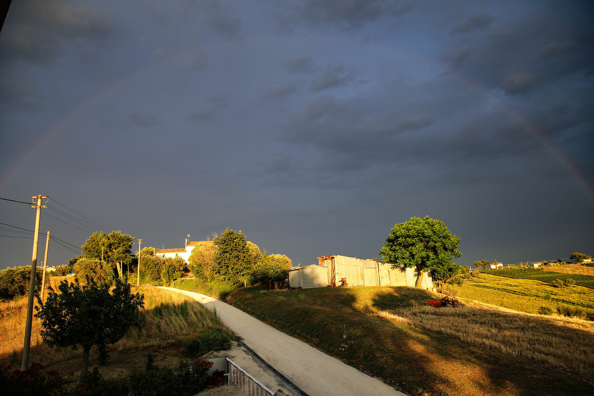 Rainbow in the countryside