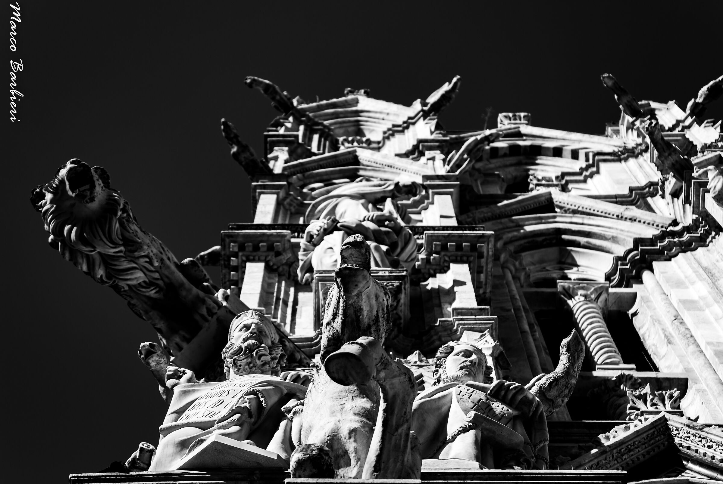 Particular relief of the facade of the Cathedral