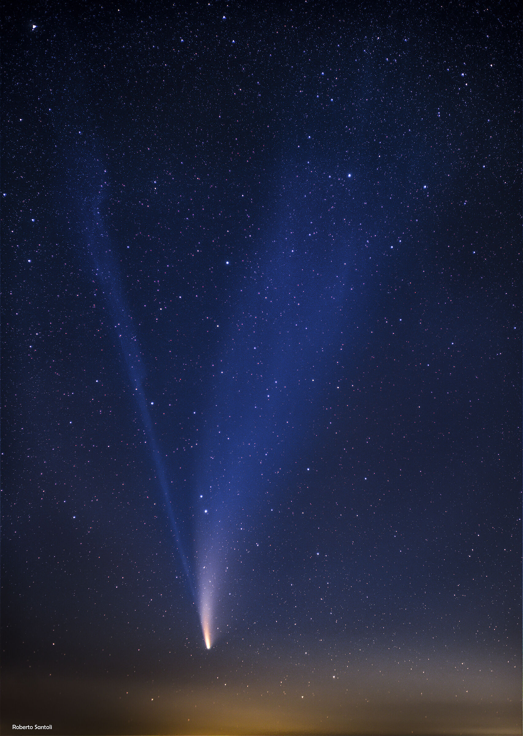neowise comet from the island of Giglio