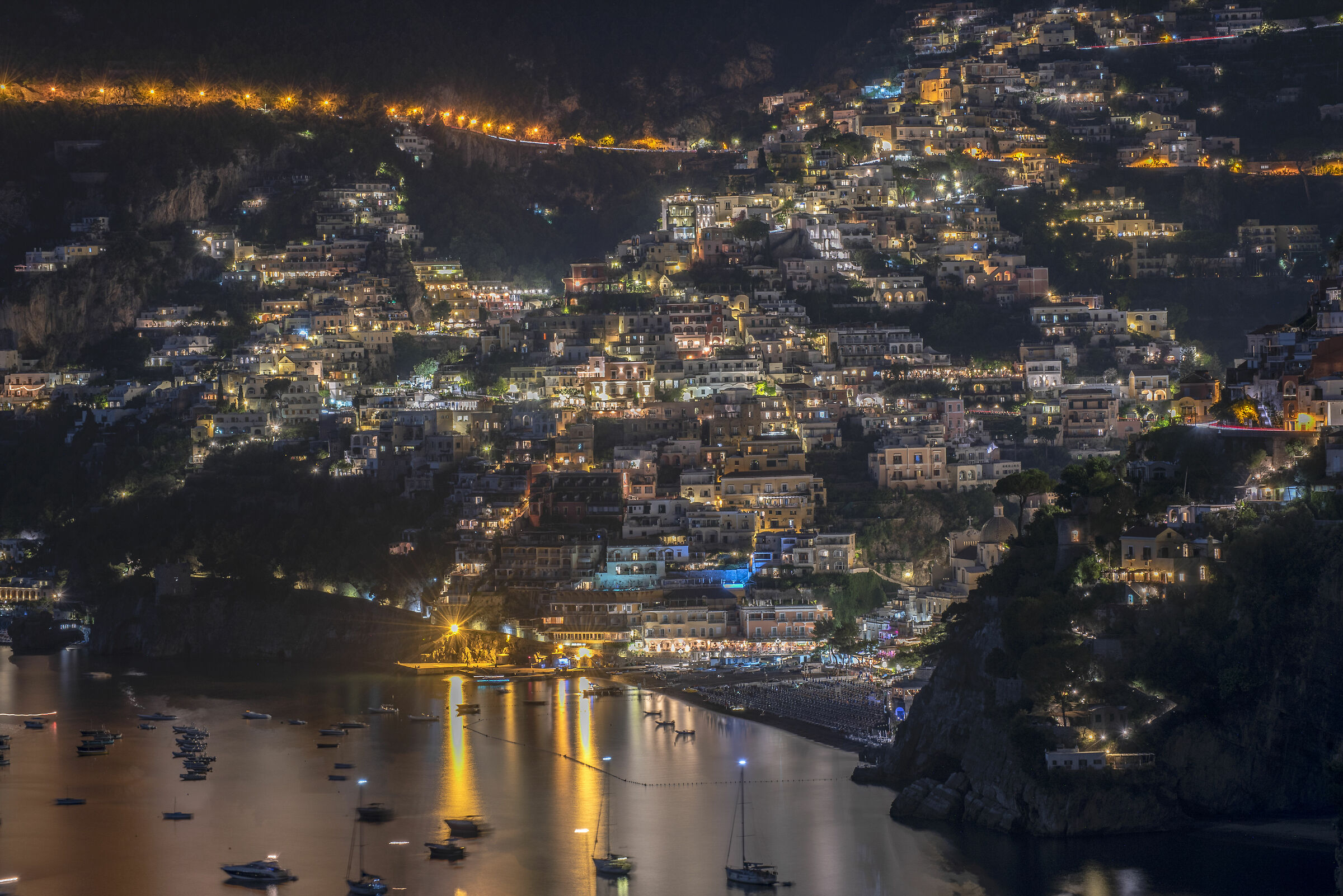 Positano by night
