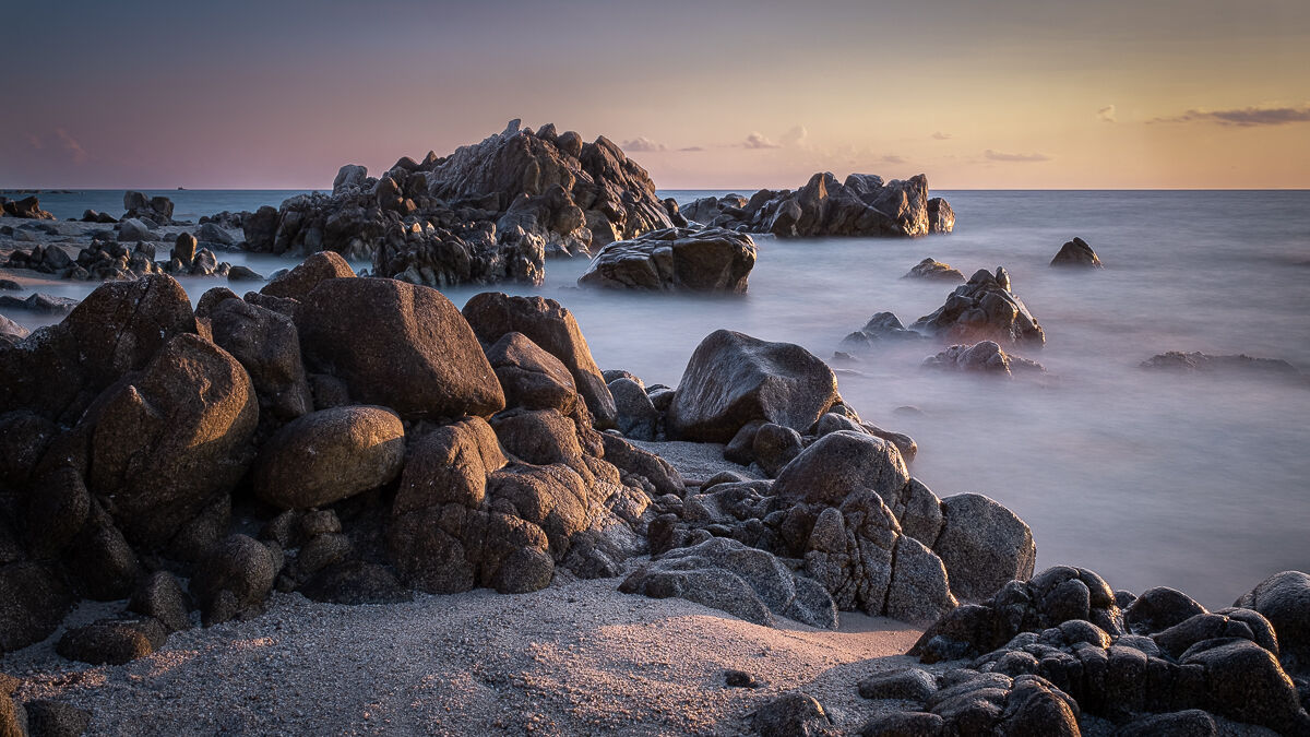 Sunset in the coast of the 2