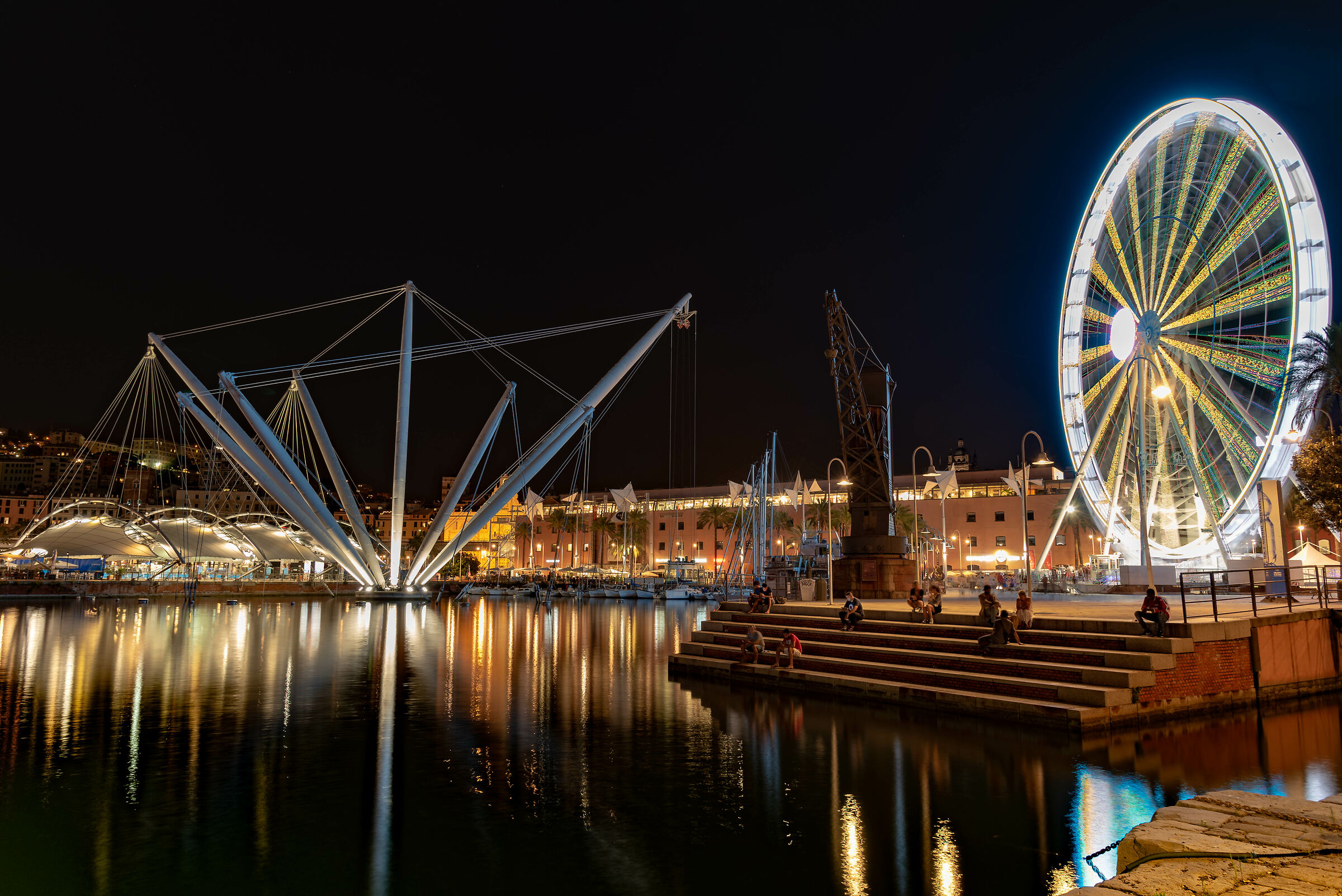 Ancient port and the night