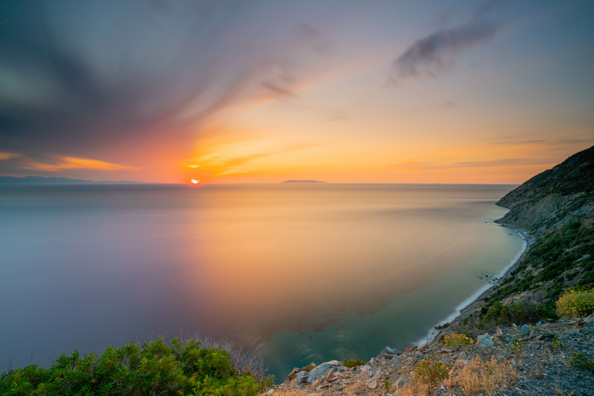 Punta nera al tramonto