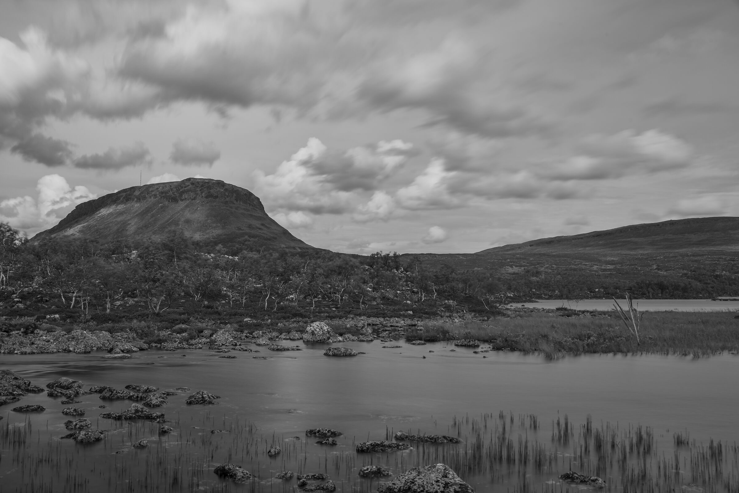 Montagna Saana in b&w