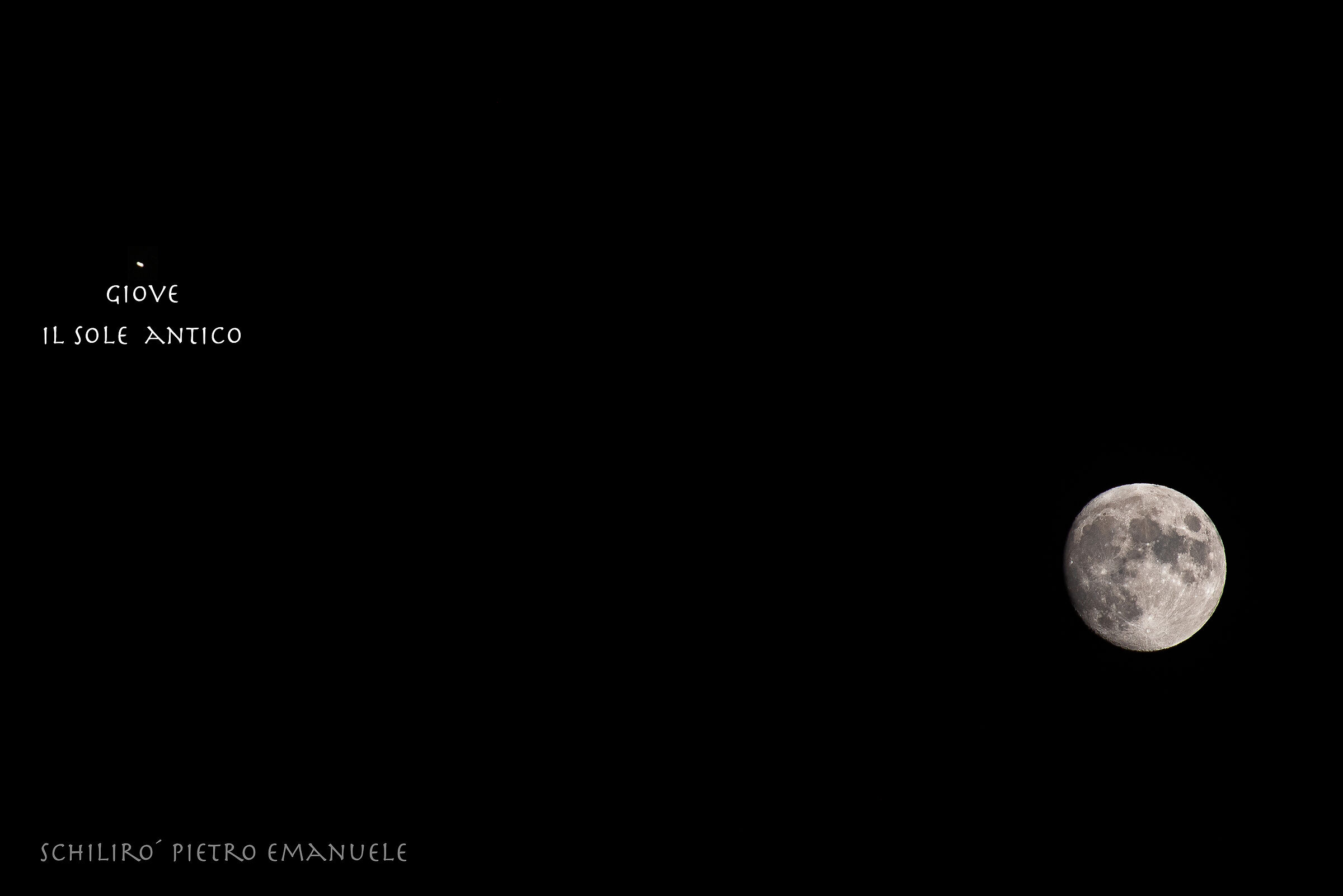 Moon and Jupiter at 300 mm