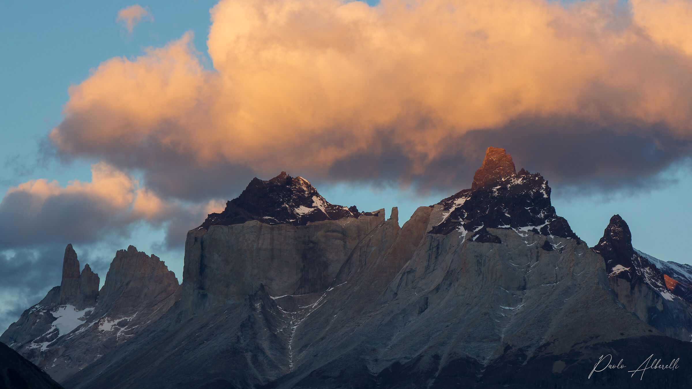 Sunset over the Cuernos