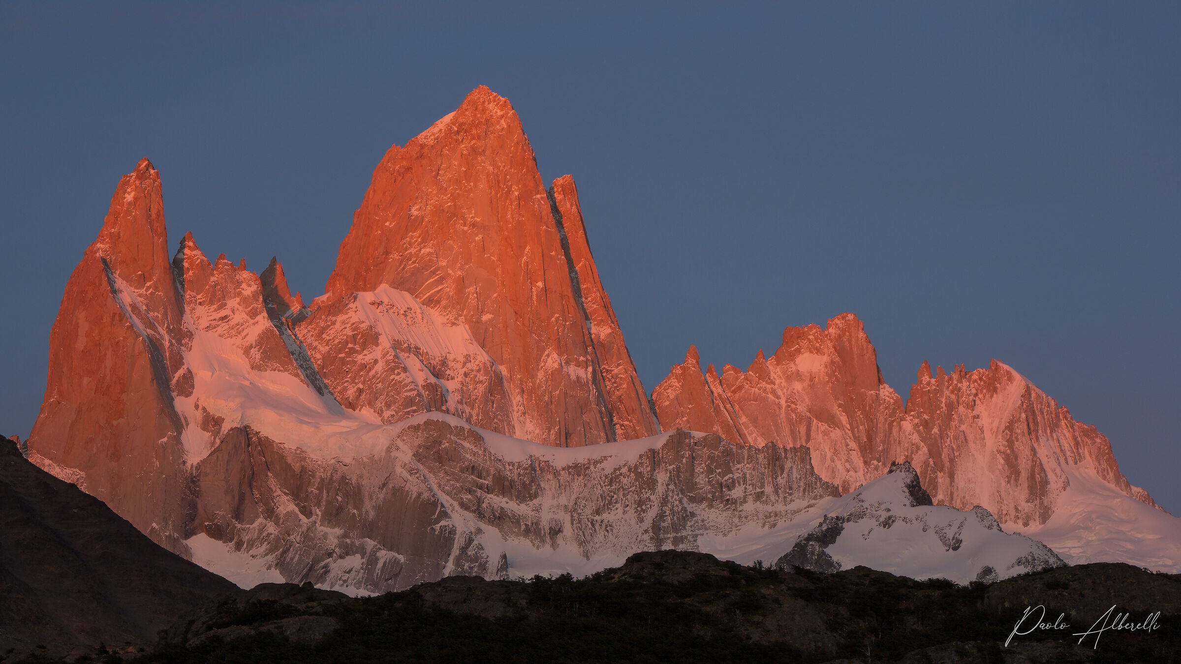 First lights on Fitz Roy