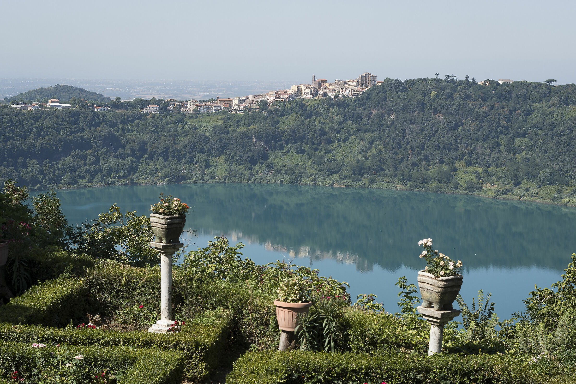 Lake Nemi, overlooking Genzano in Rome.