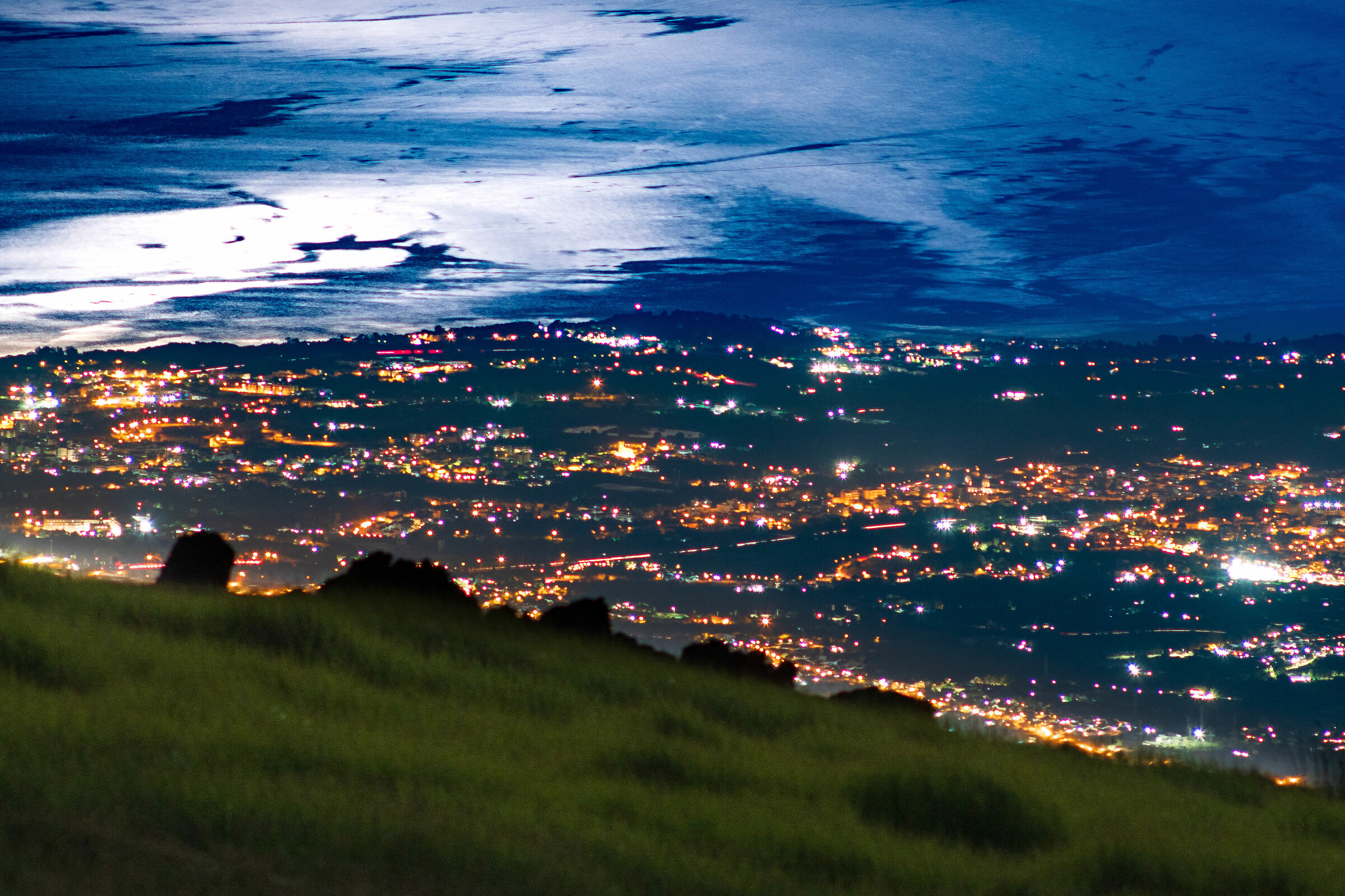 Etna south slope, view of Catania