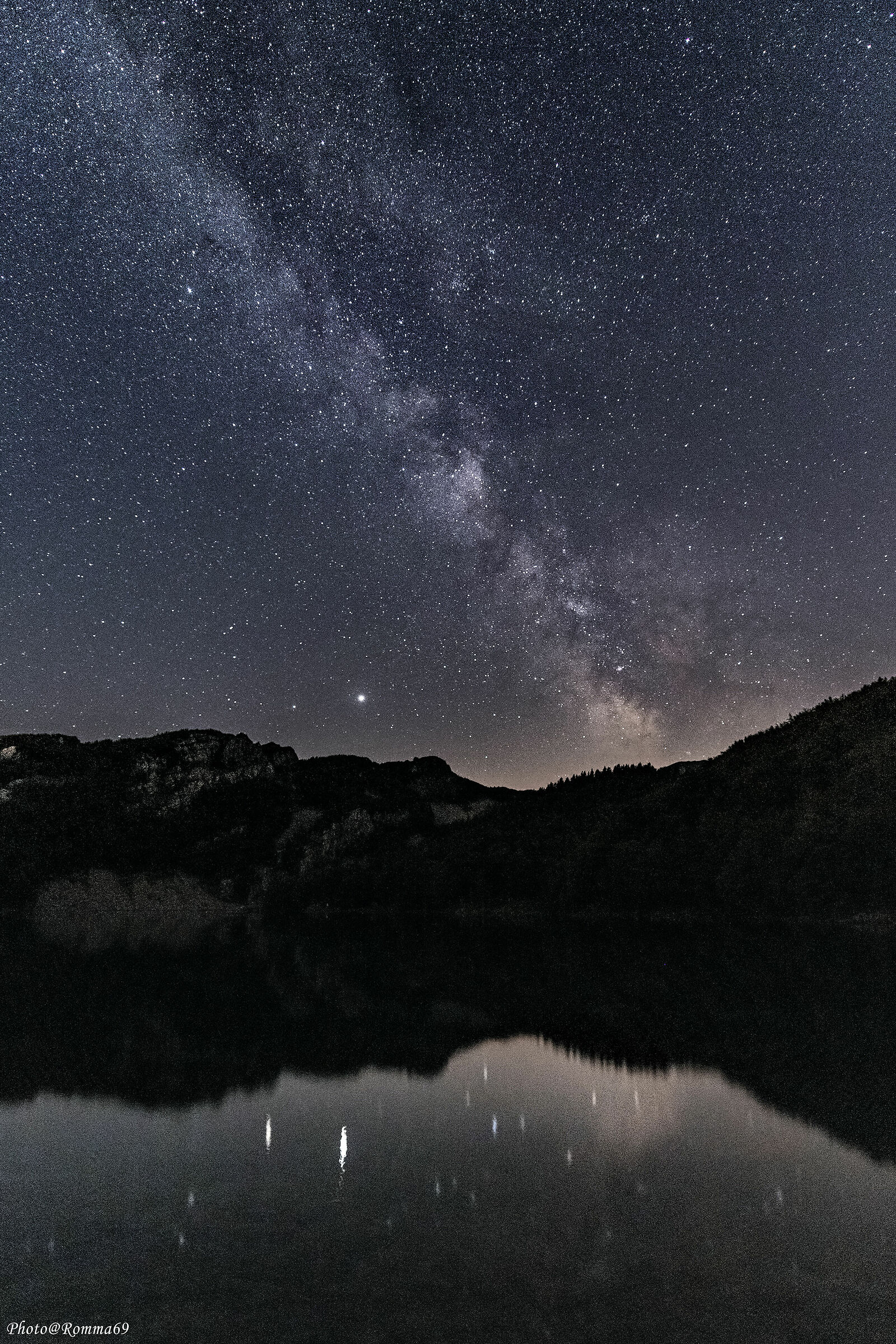Milky Way sul lago santo Parmense