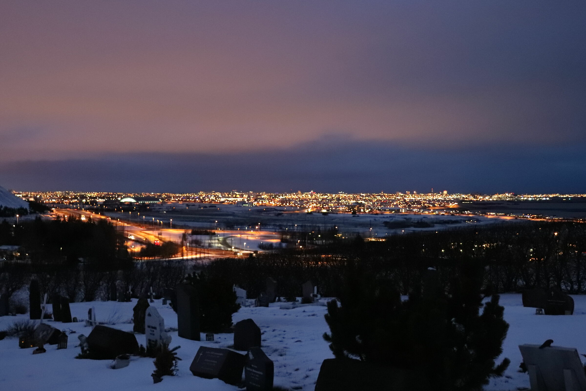 dawn on Reykjavik