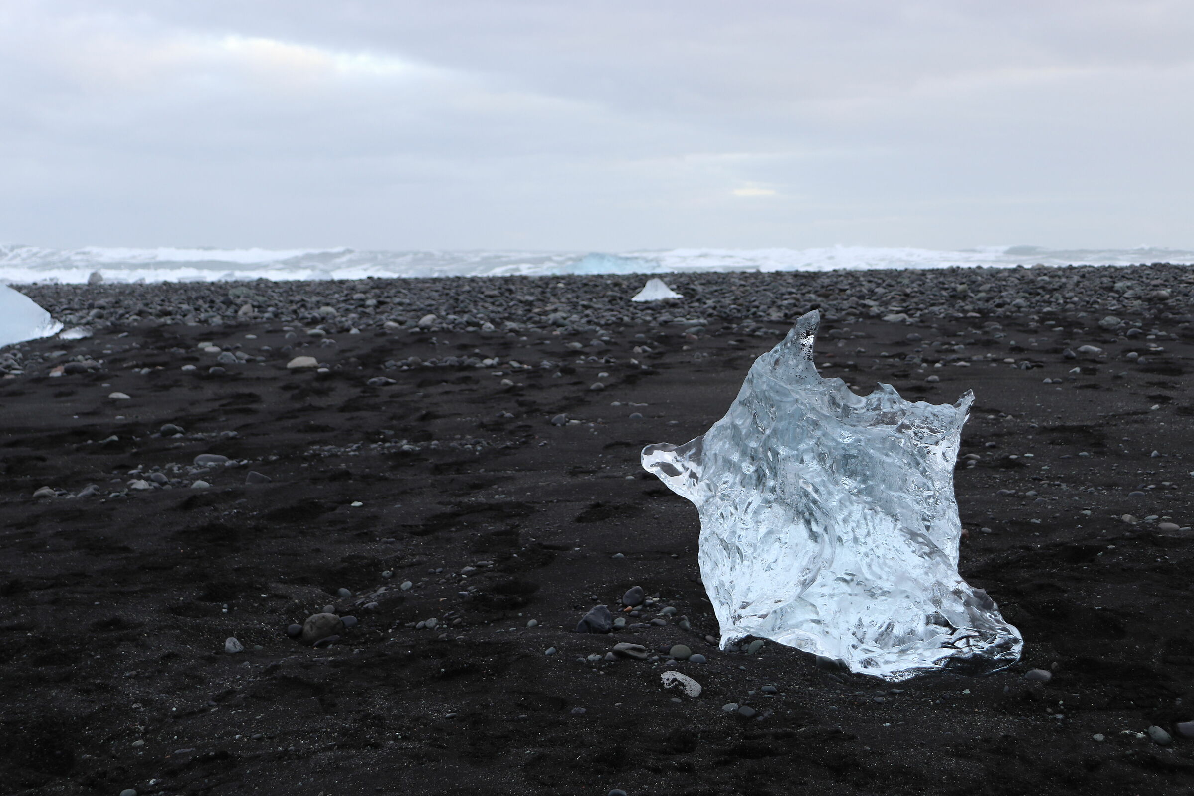 popsicle on black beach - Iceland