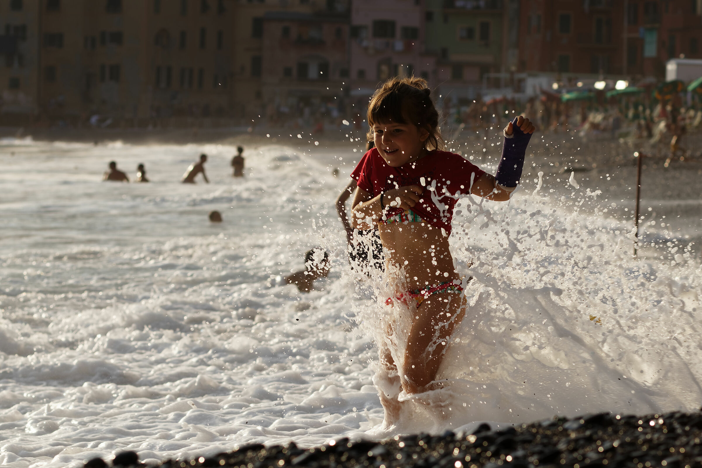 My daughter and the stormy sea!