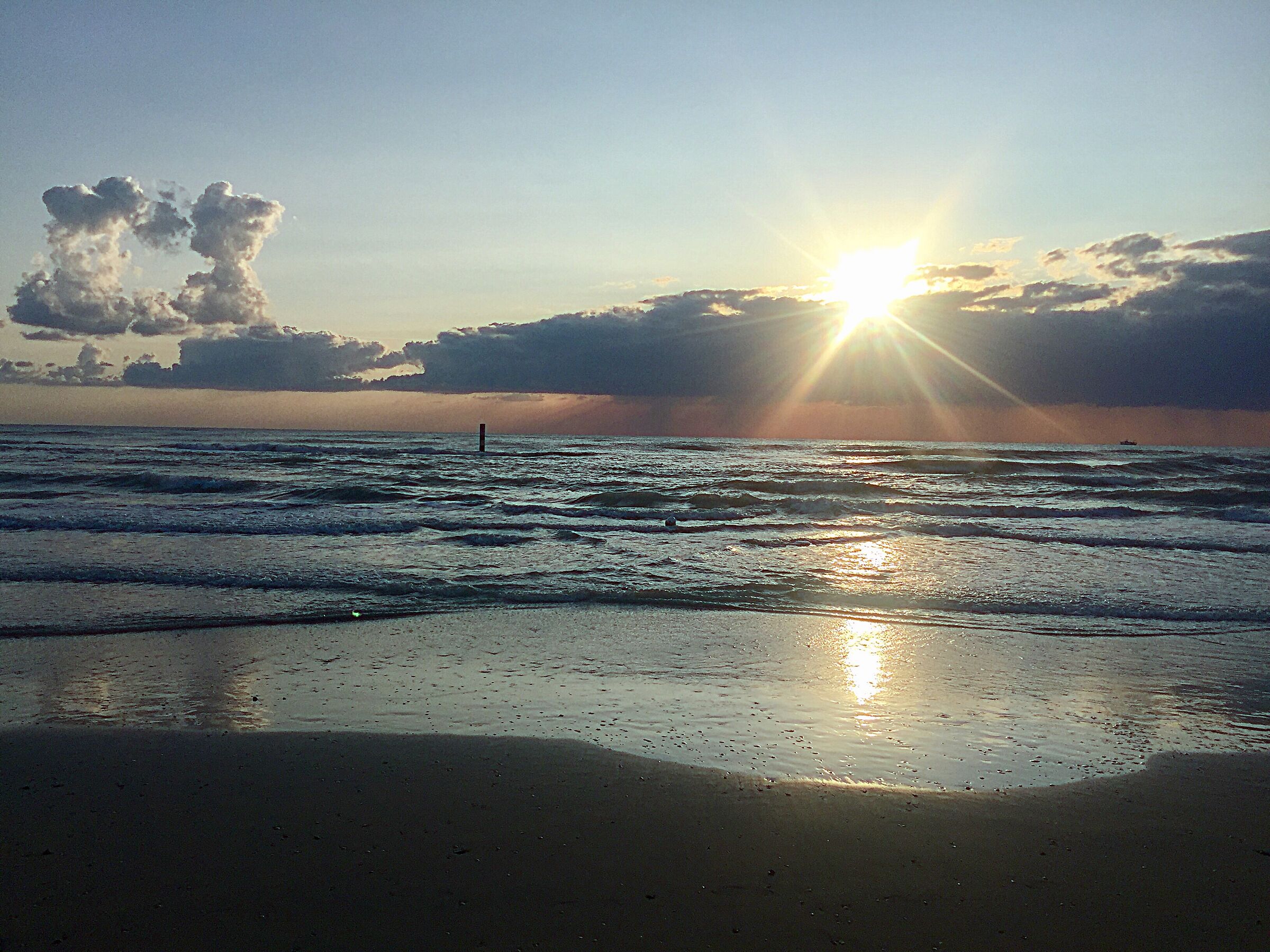 Clear sunrise (despite clouds)