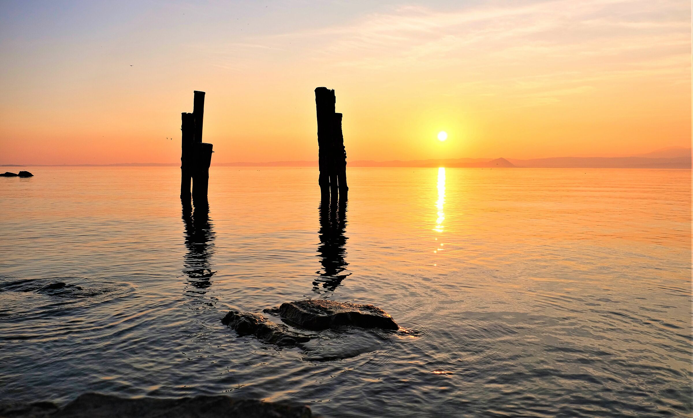 sunset Punta San VIGILIO on the Garda