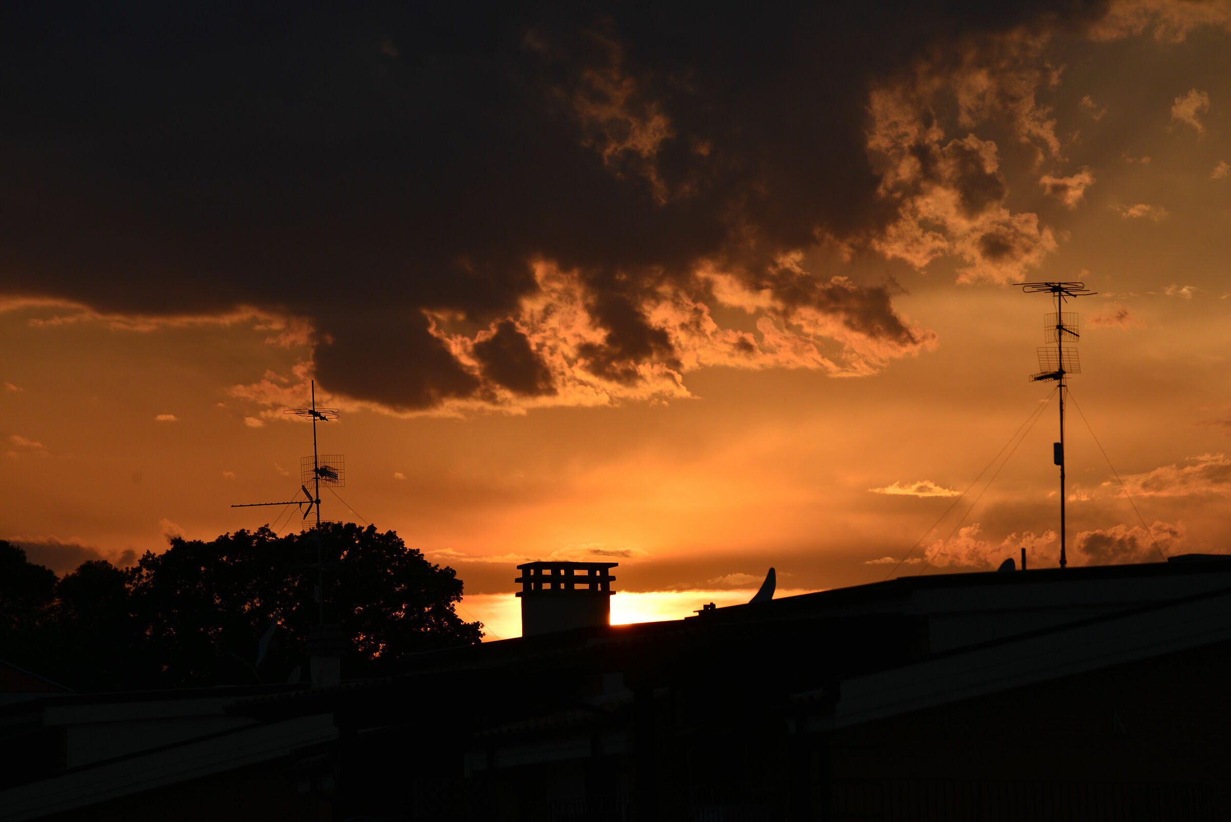 Sunset on the roofs