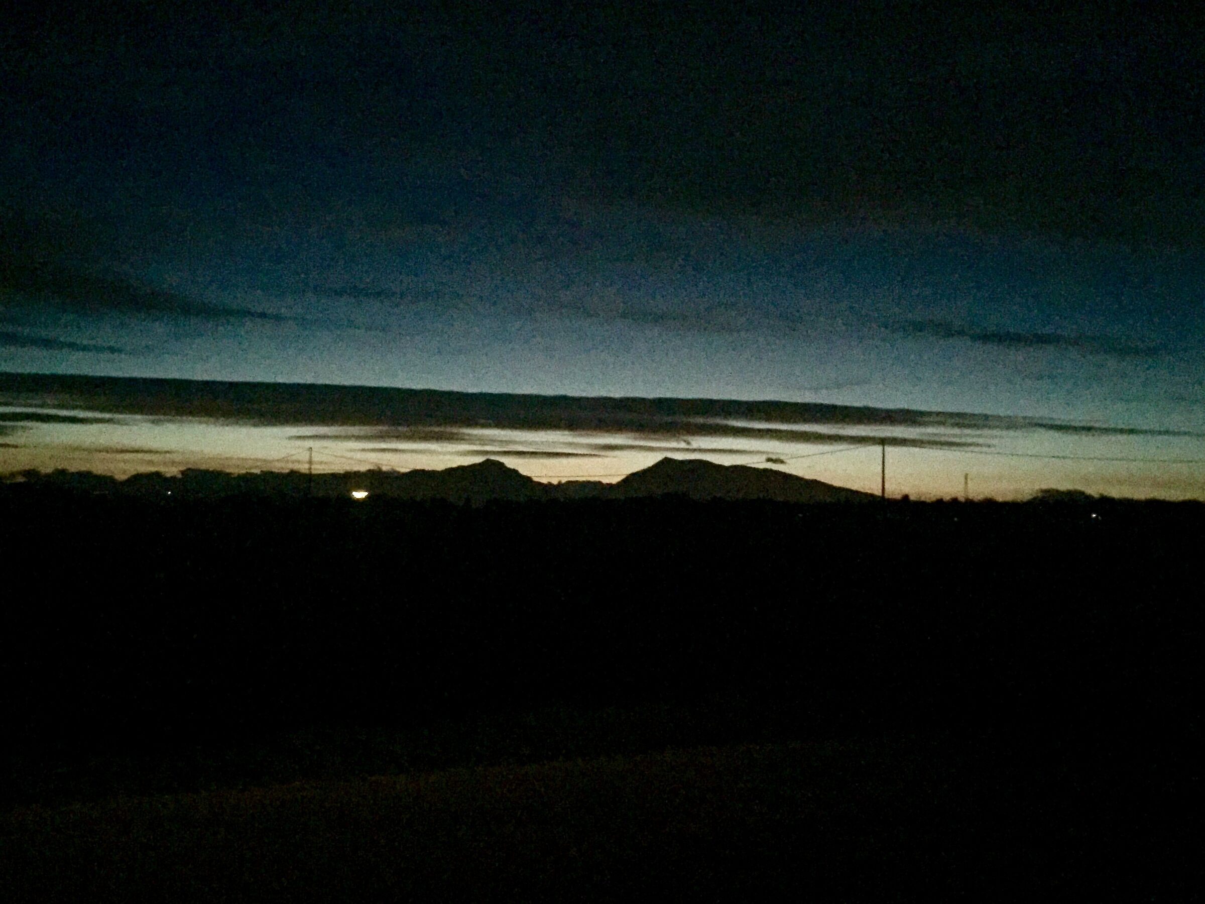 Sunset gold and cobalt