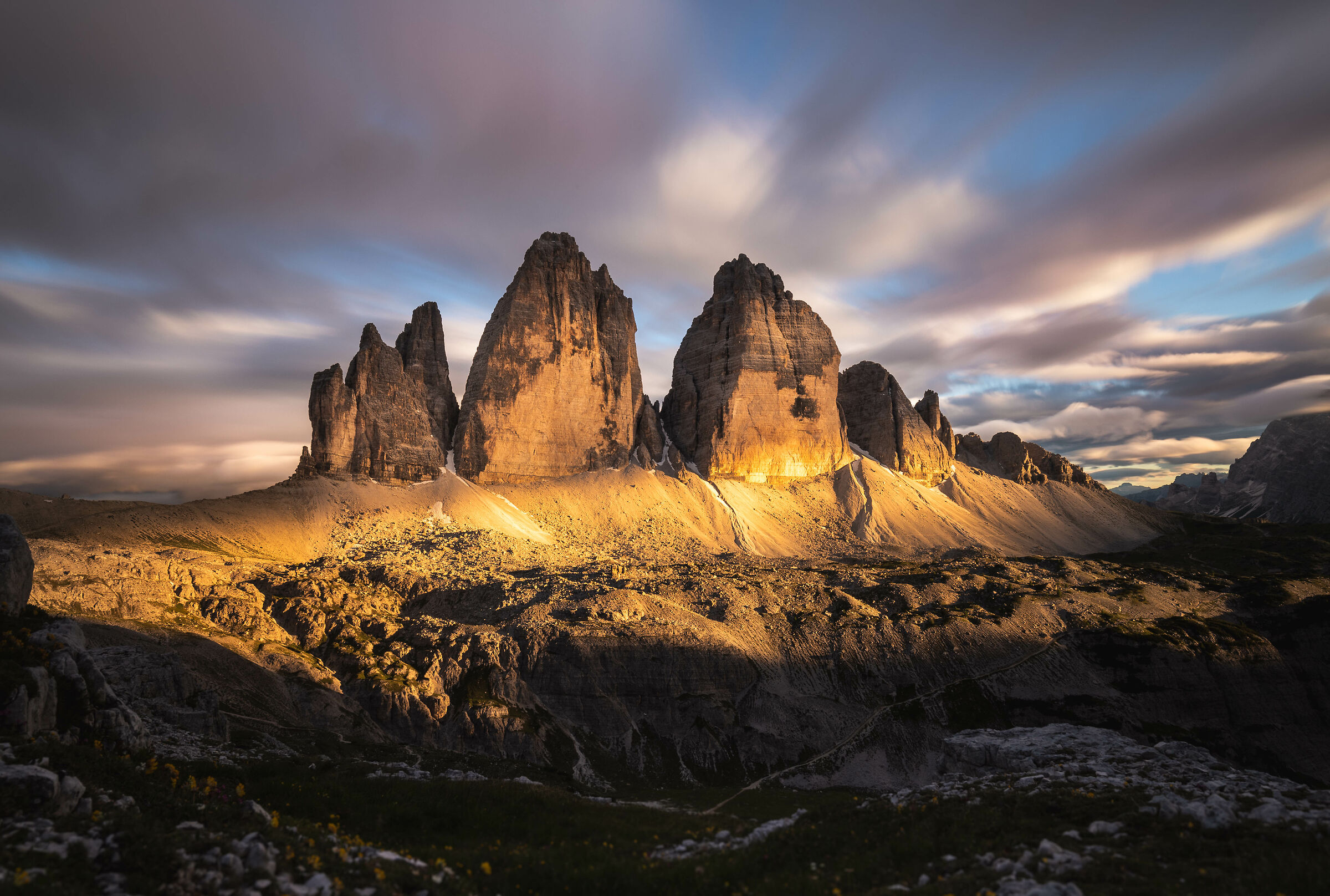 Tramonto alle Tre Cime di Lavaredo
