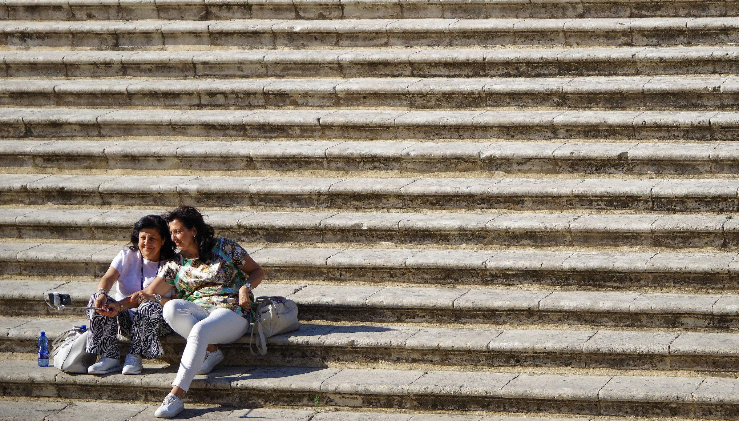 Selfie sui gradini  del barocco