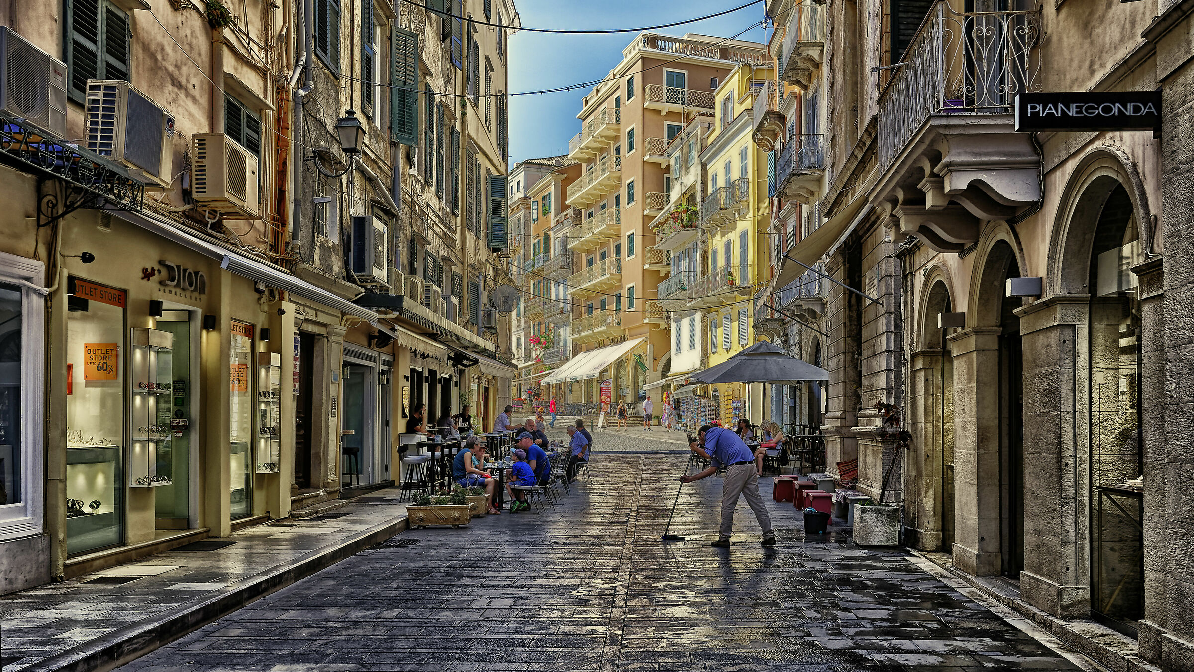 The city in the morning (Corfu)