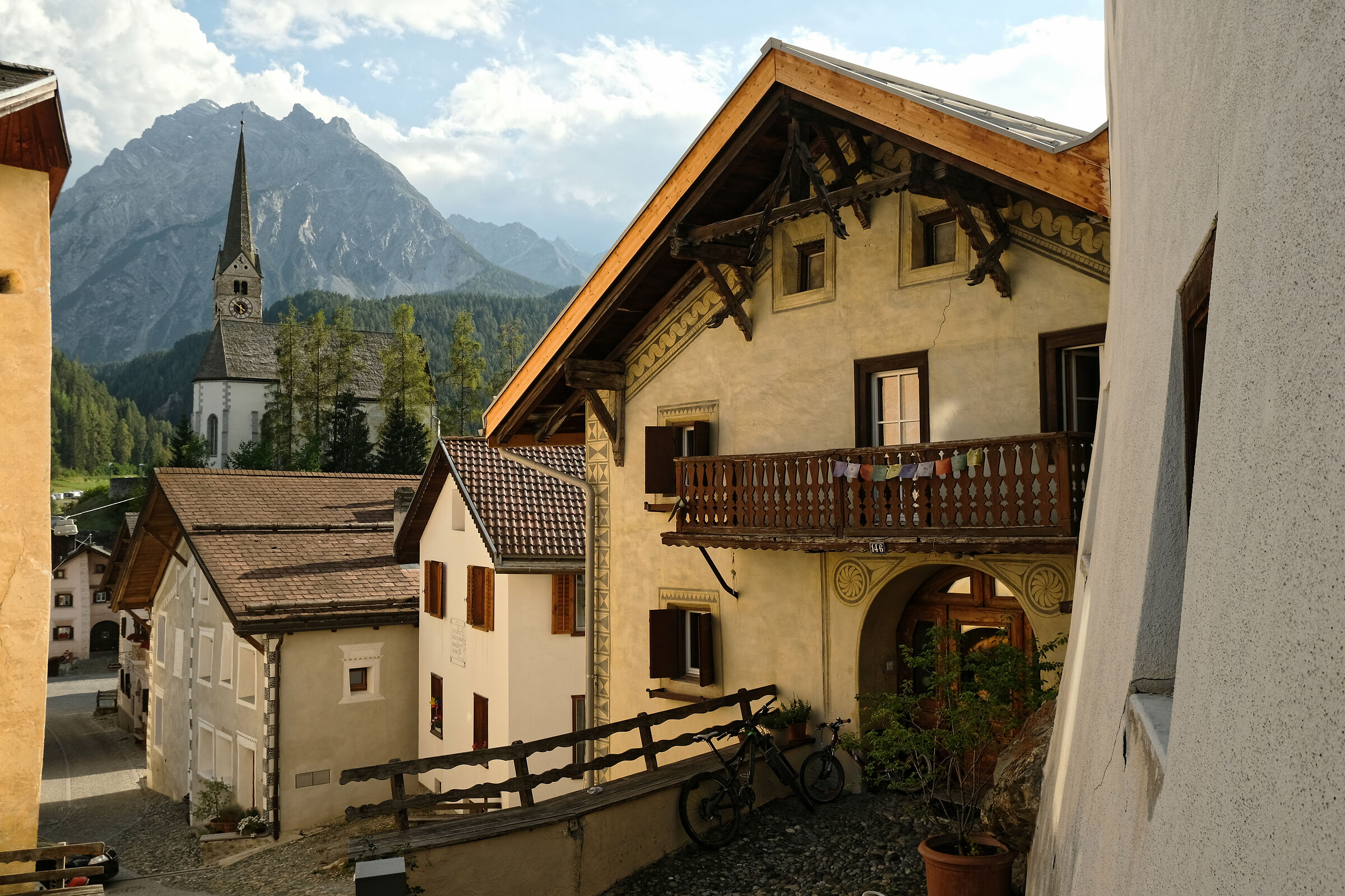 Sunset in Scuol (Grigioni, Switzerland)