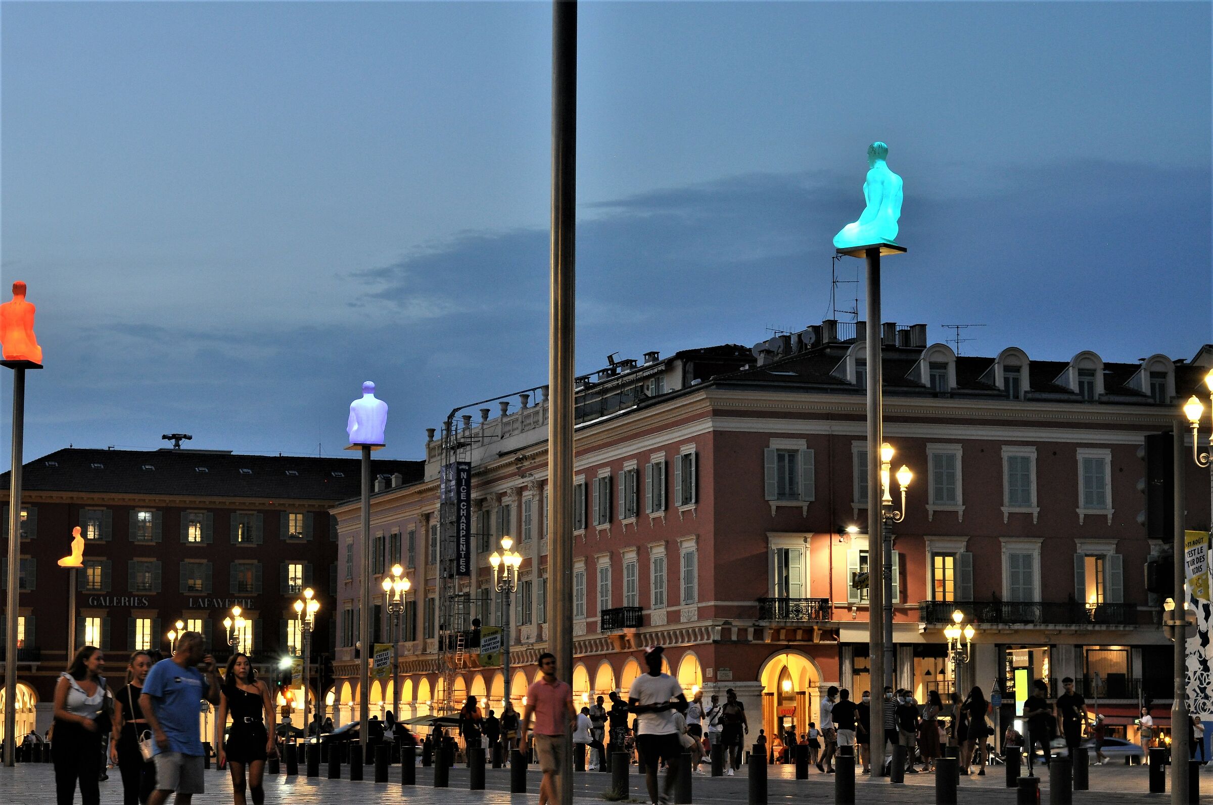 Nice ville notturno place Massena