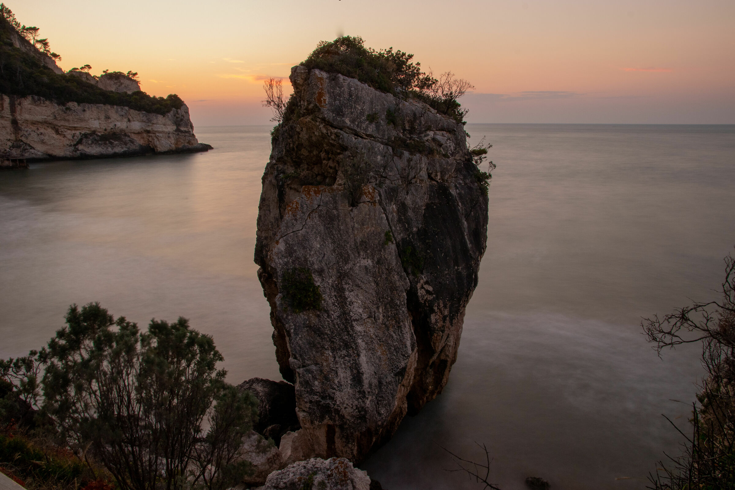 The sunset in Peschici (long exposure)