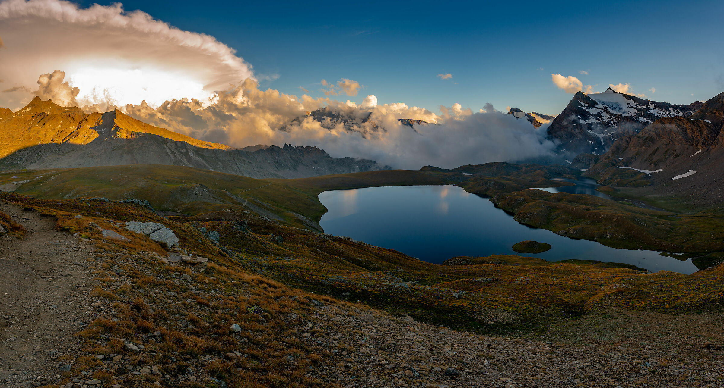 Panoramica sul Lago Rosset e Nivolet