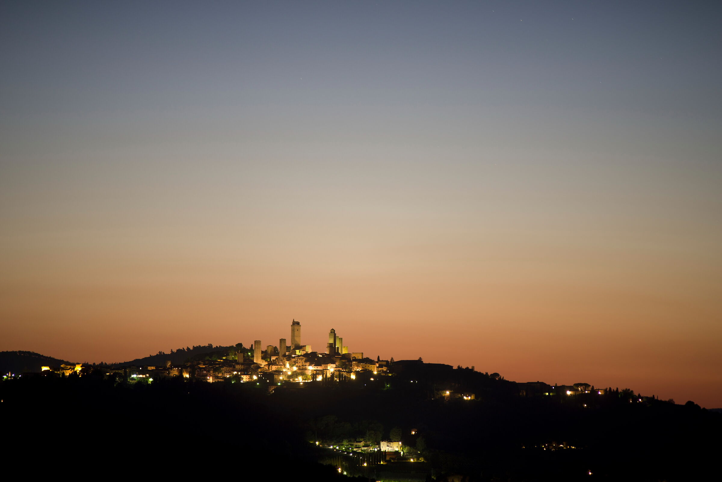 San Gimignano al tramonto