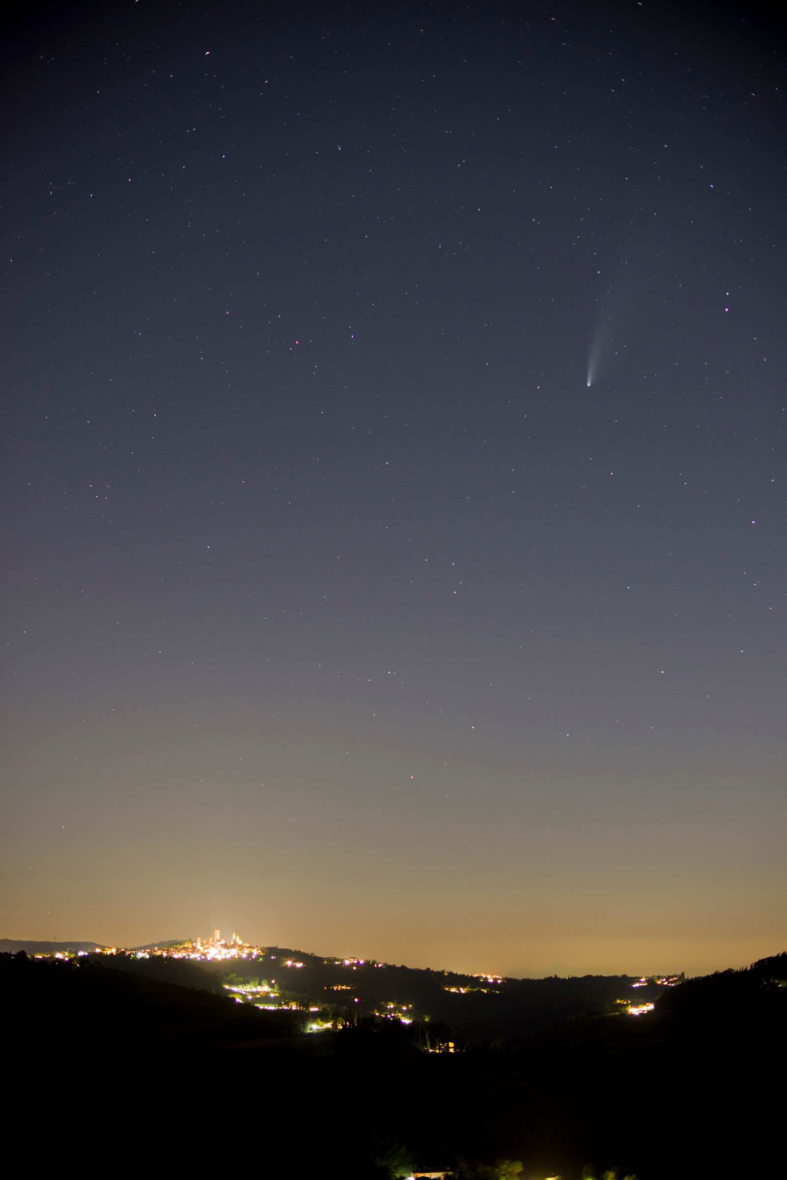 San Gimignano e la Neowise
