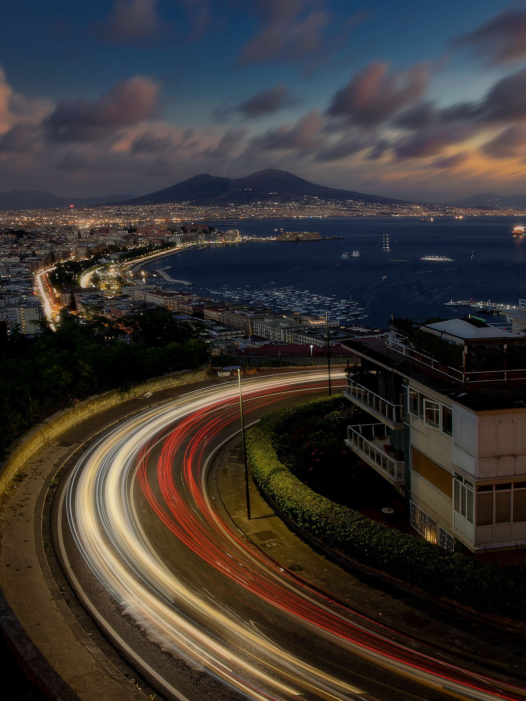 The panorama of Naples from Posillipo