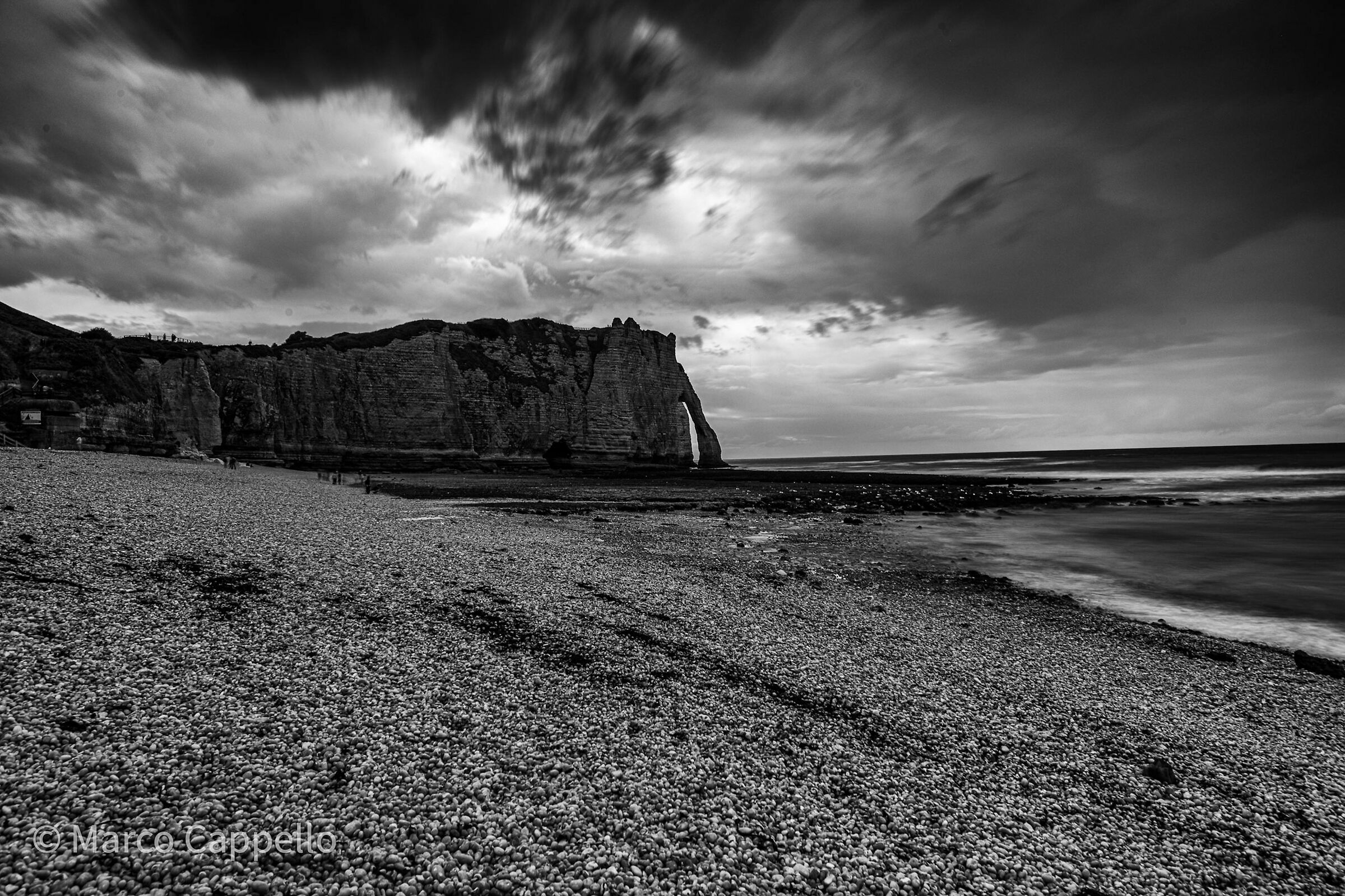 Etretat in black and white