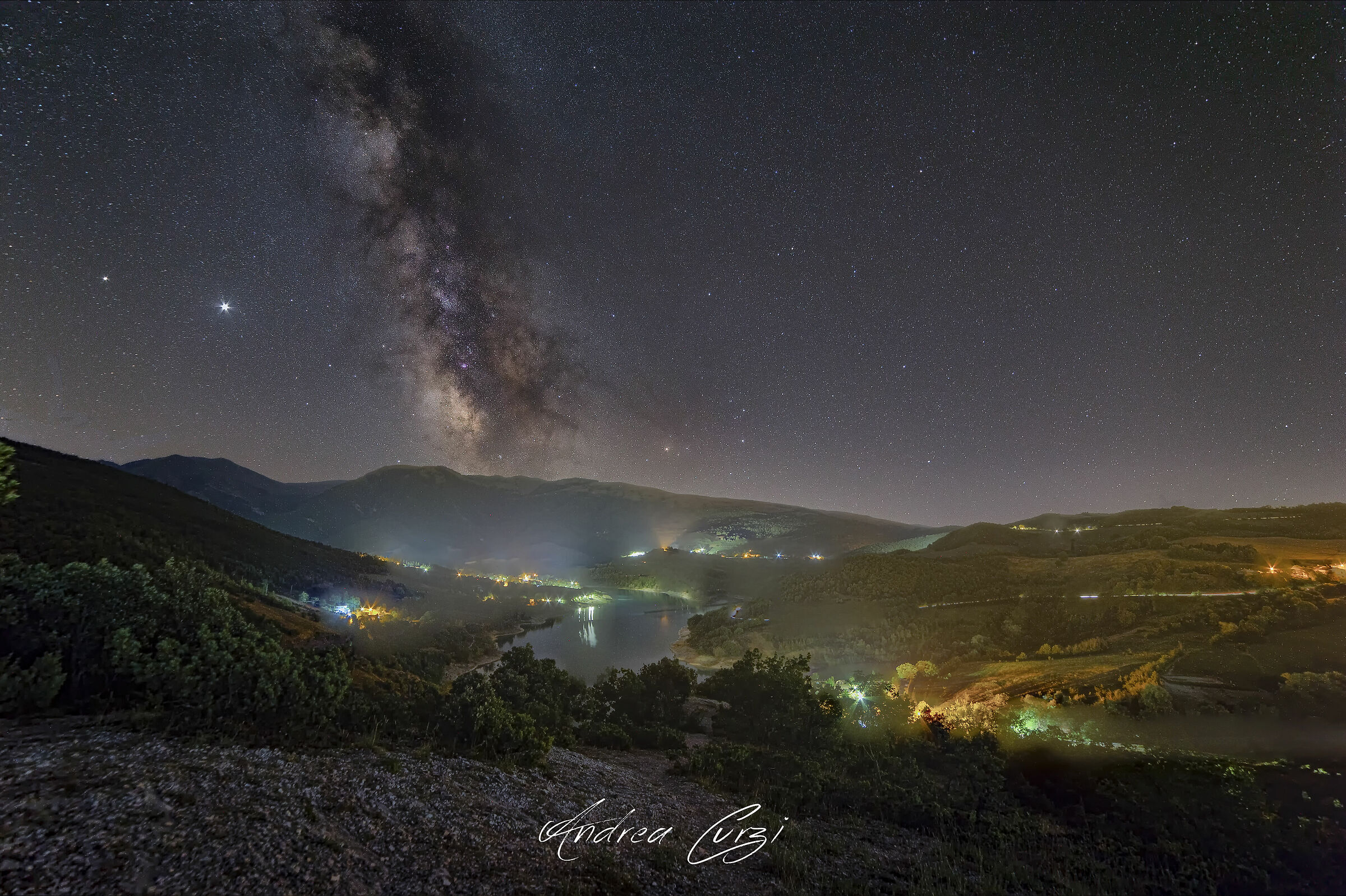 Via lattea dal Lago di Fiastra