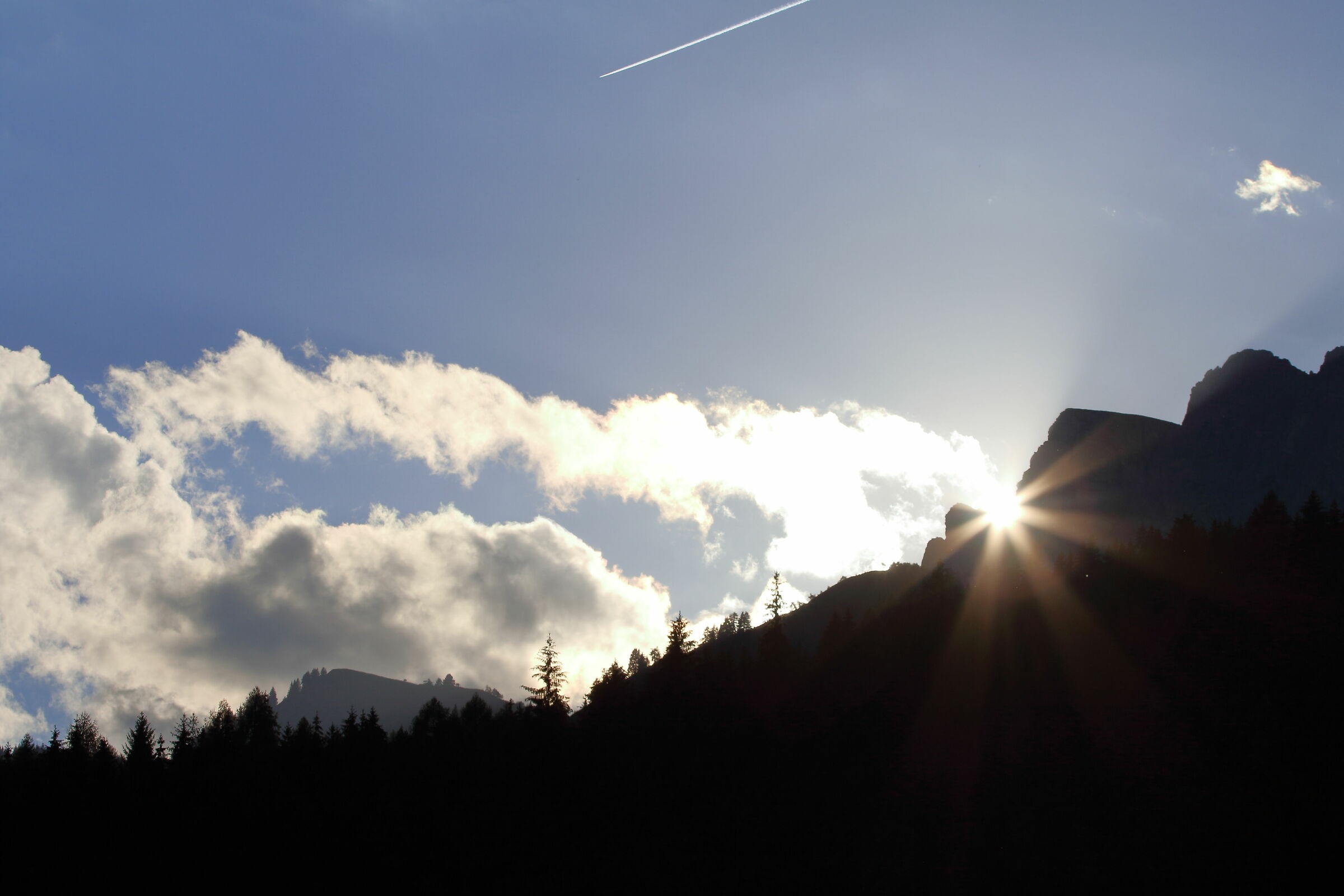 sunset over the mountains