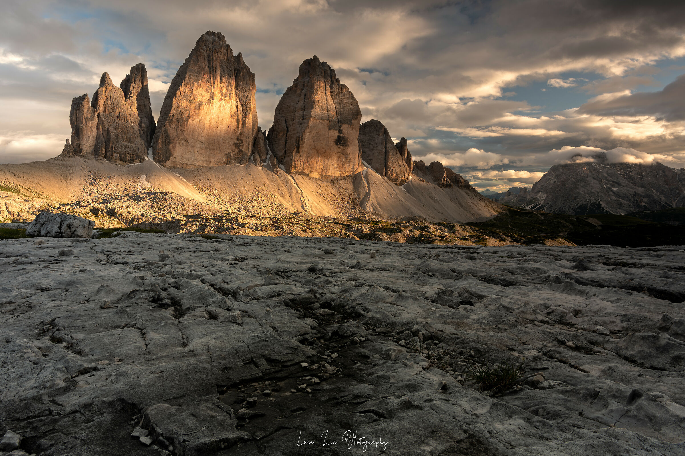 "Sunset at the Drei Zinnen.."