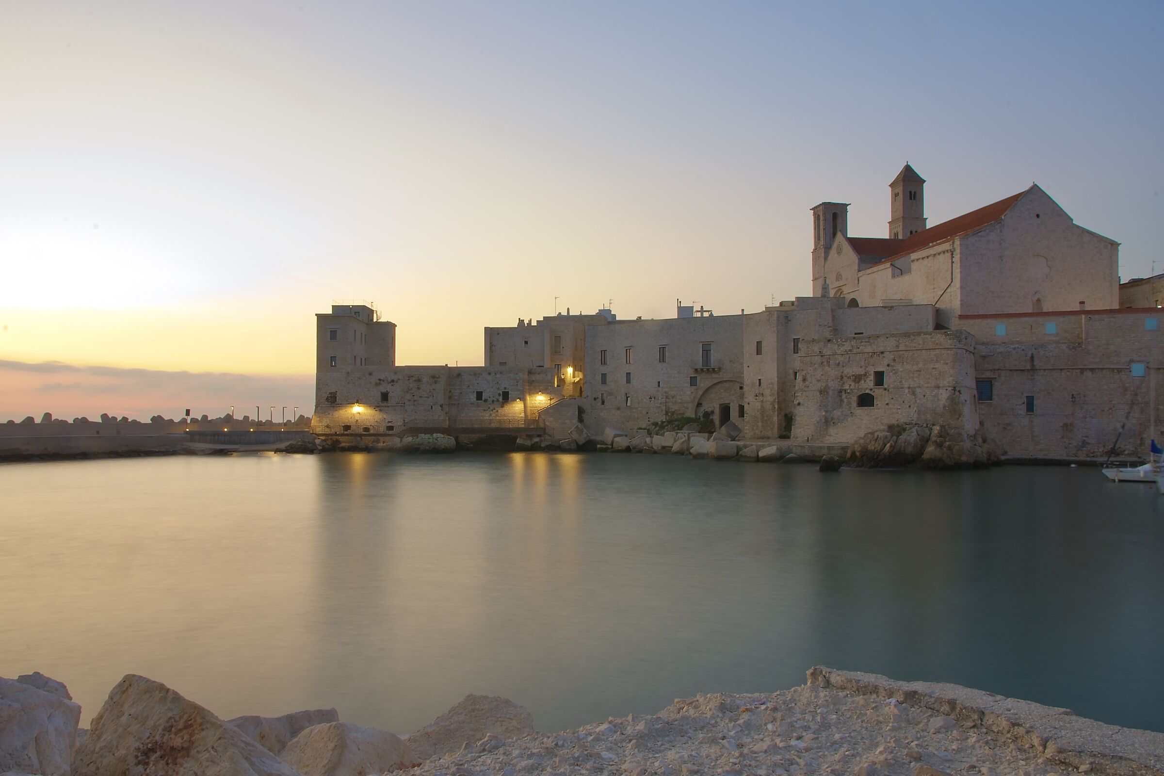Sunrise over the port of Giovinazzo