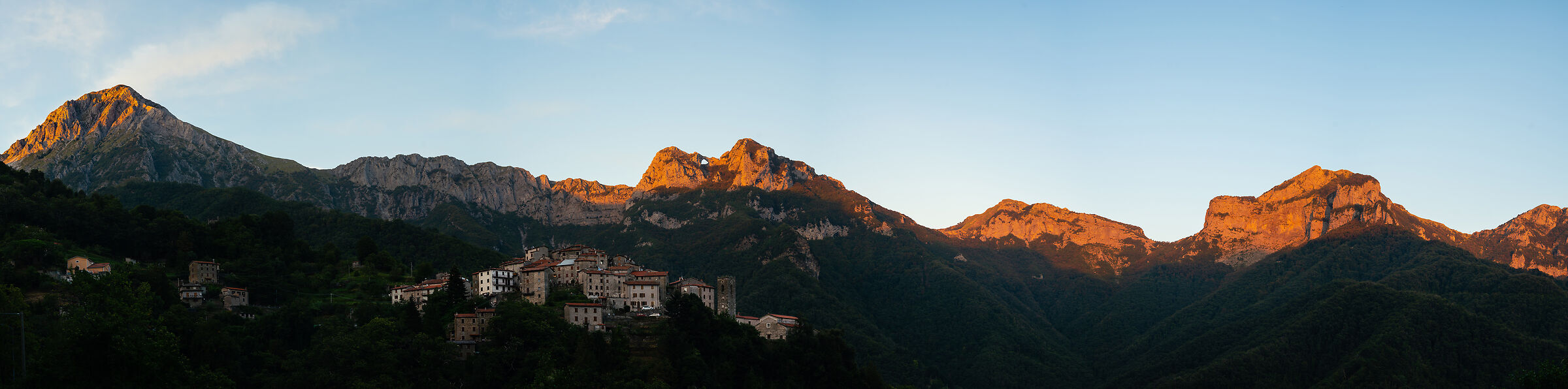 Panorama Monte Forato al tramonto