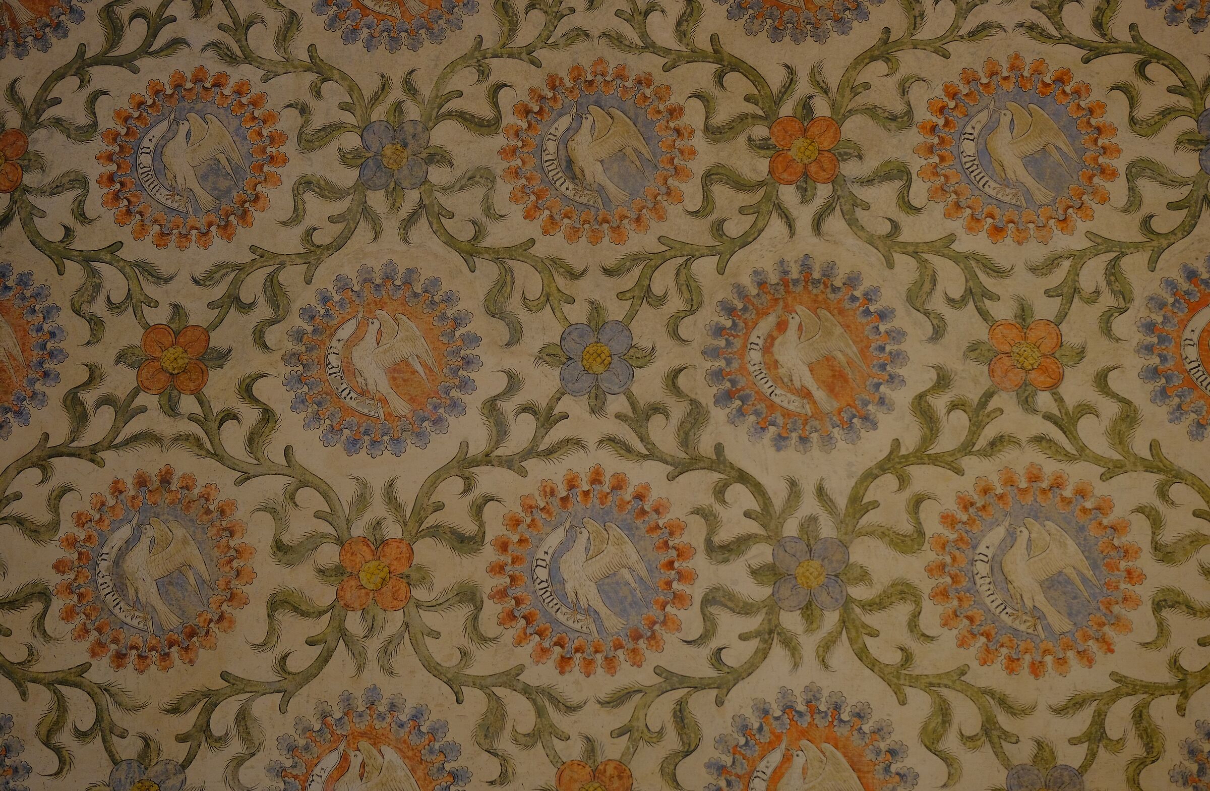 Rocca di Vignola (Mo), affreschi sala delle colombe