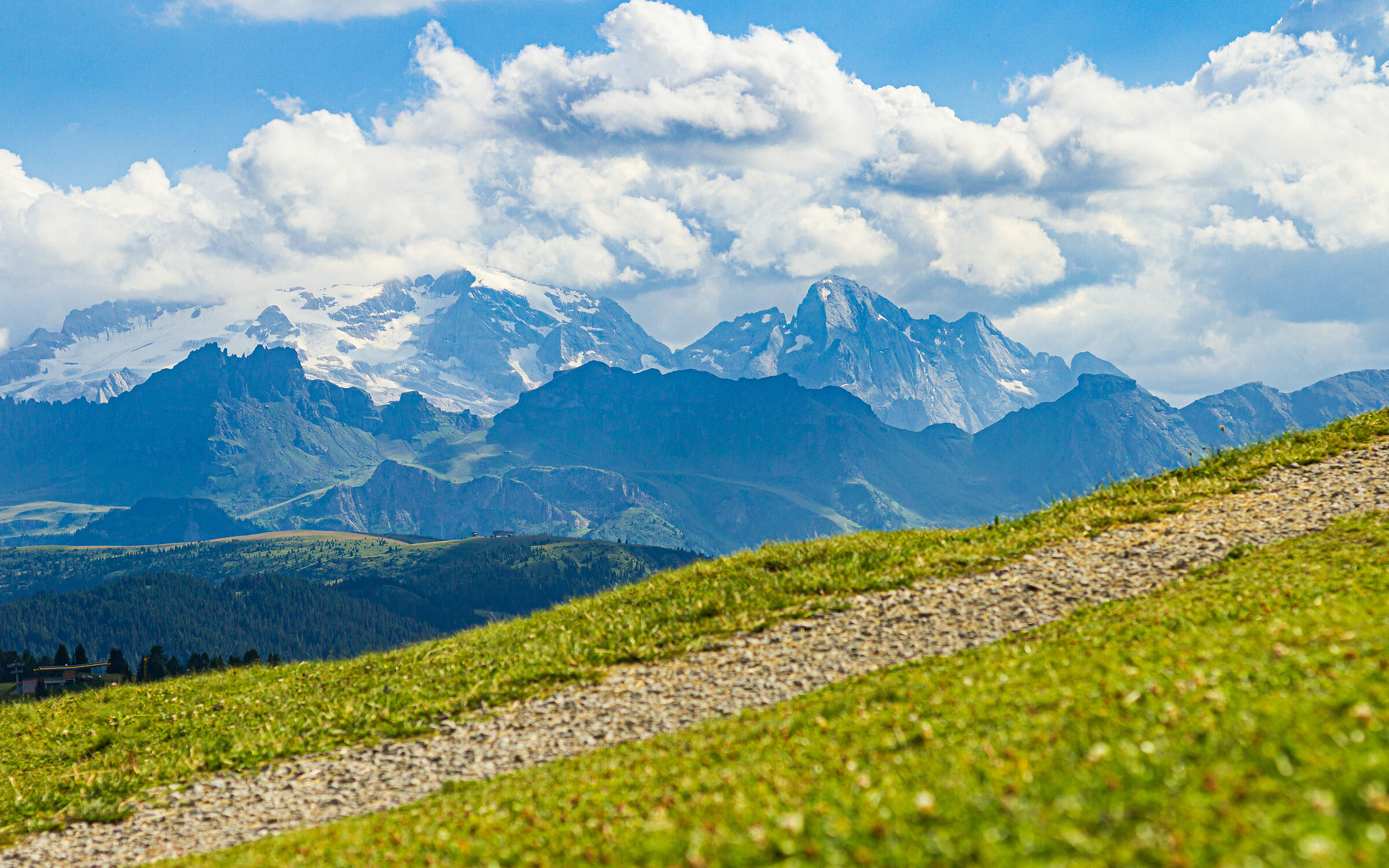 Marmolada as seen from Upper Badia