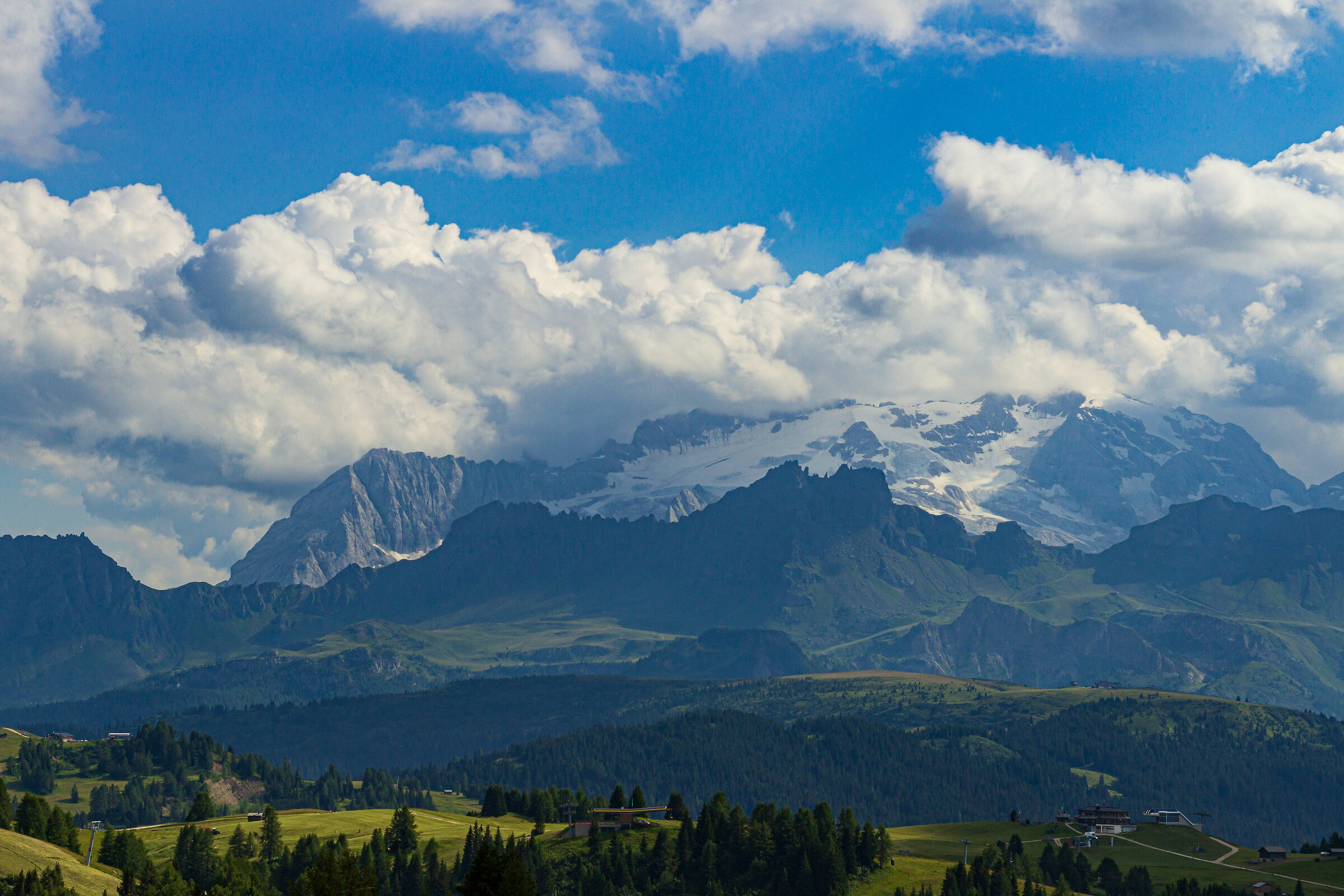 Marmolada as seen from Upper Badia