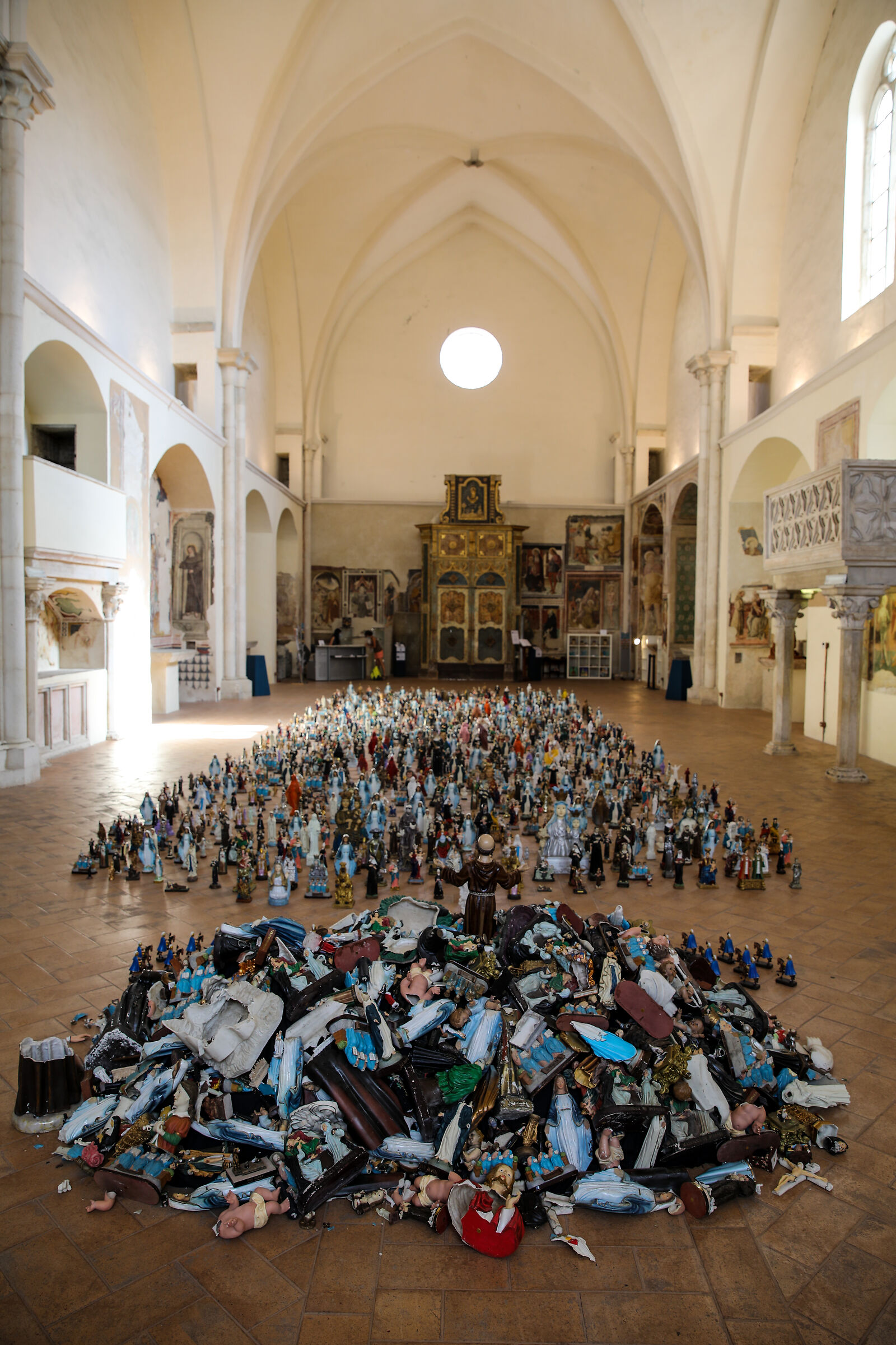 Church with sacred statues
