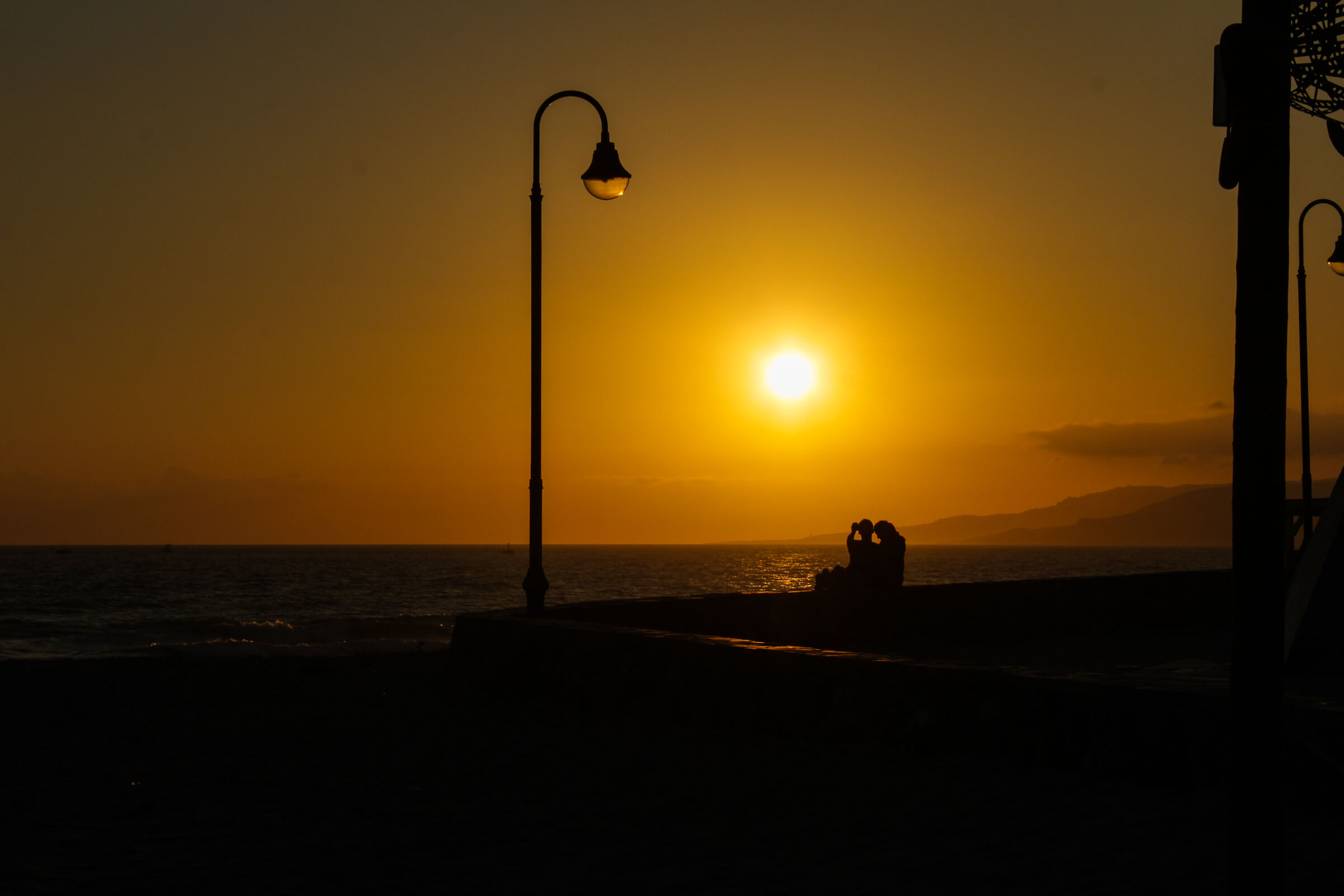 In love at sunset in Tarifa