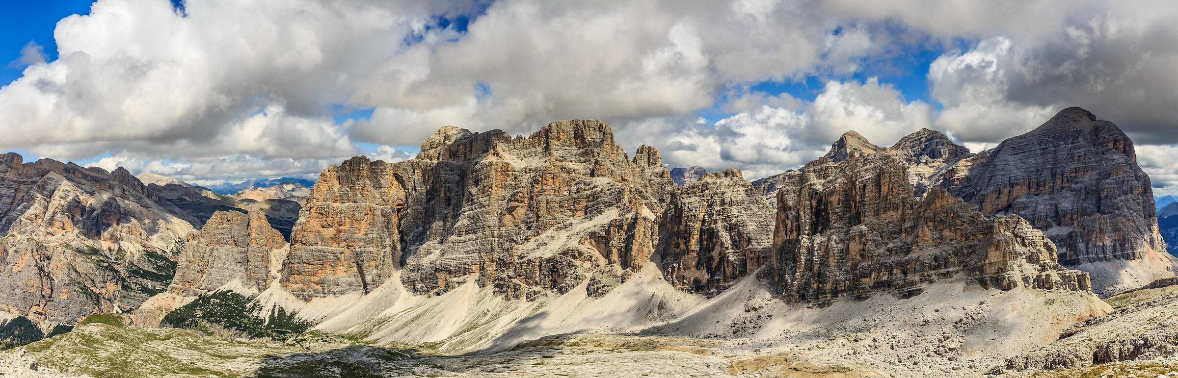 Panorama on the Dolomites from Mount Lagazuoi