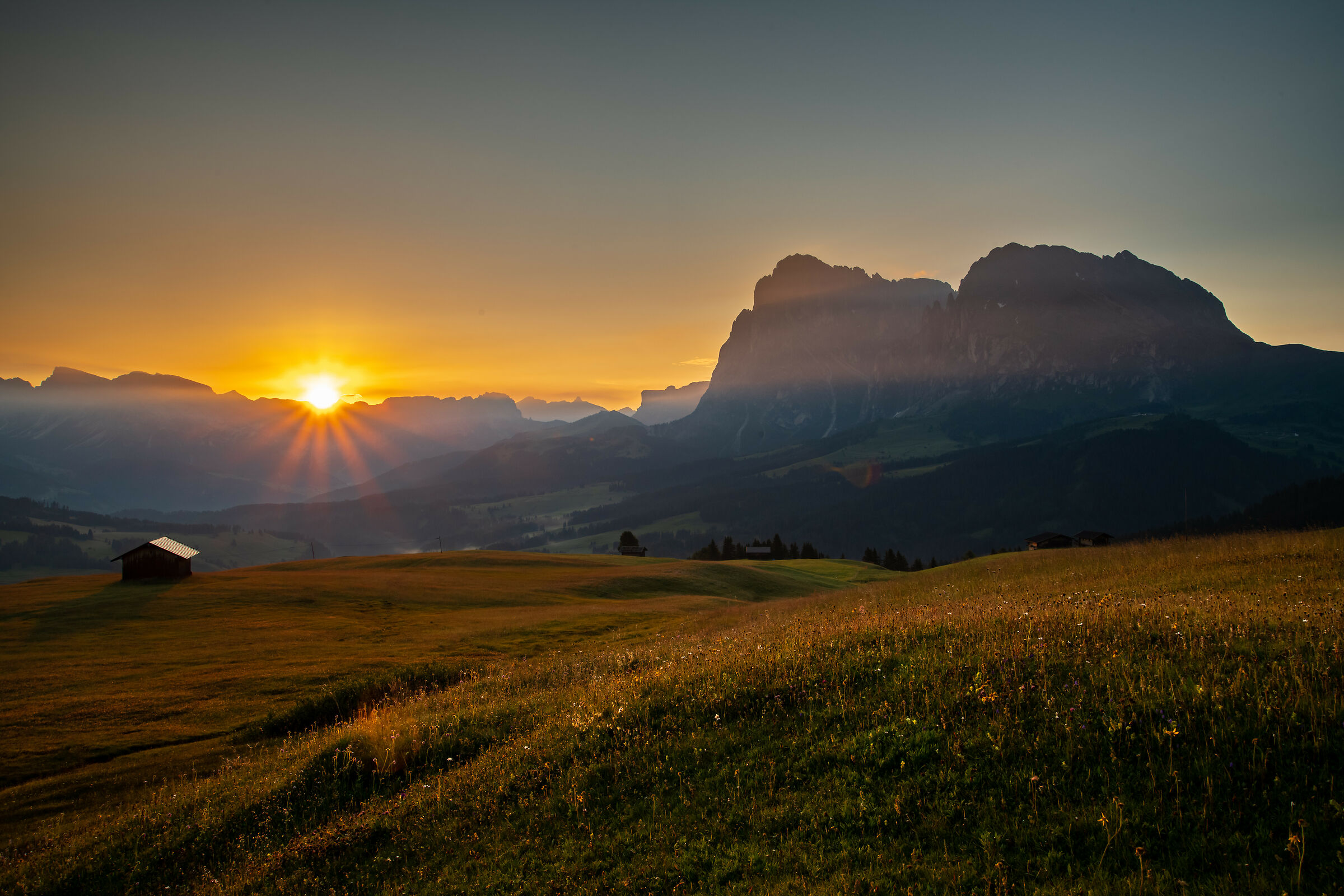 Alba sull'Alpe di Siusi